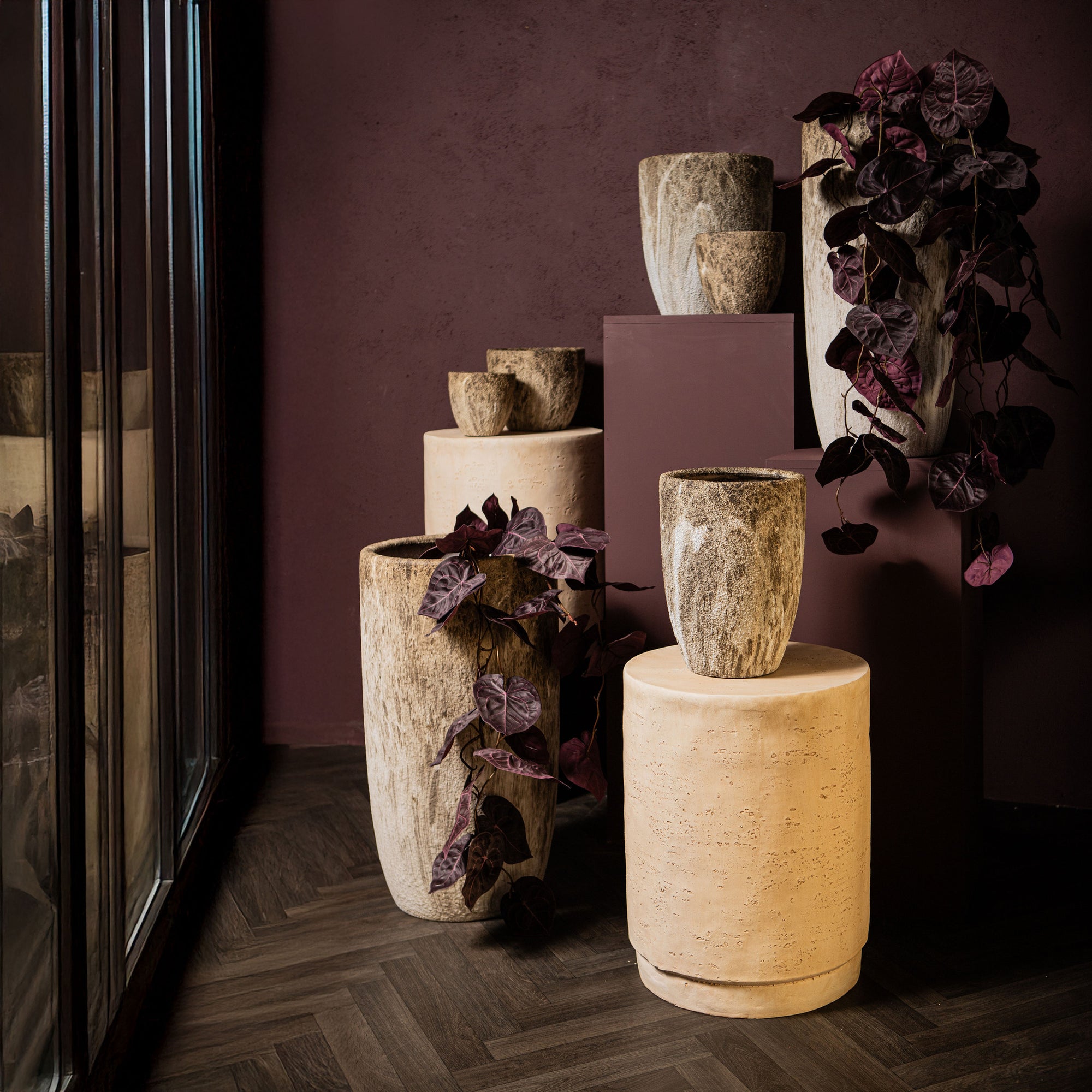 Miah Pot en céramique - Marron