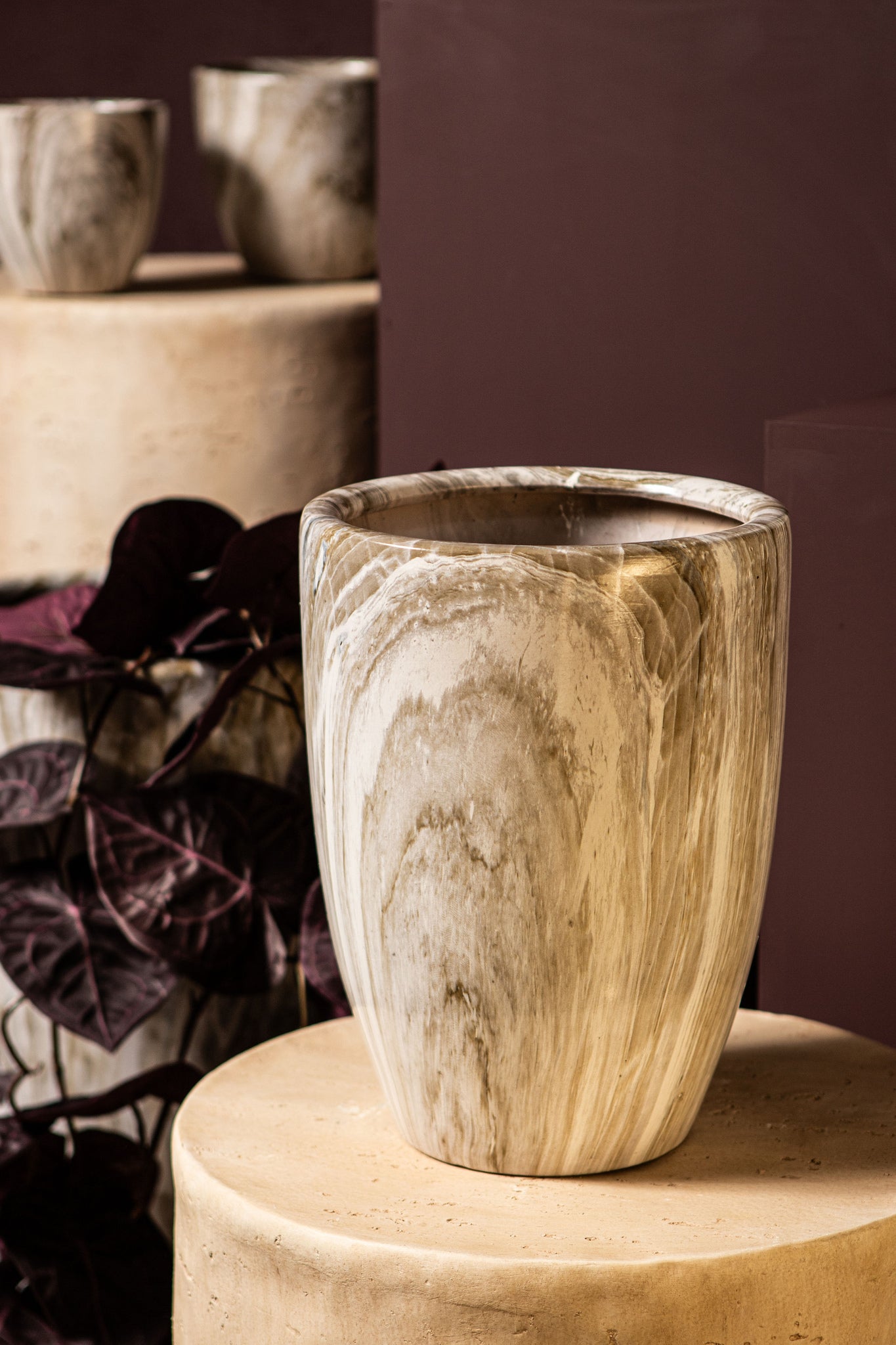 Miah Pot en céramique - Beige