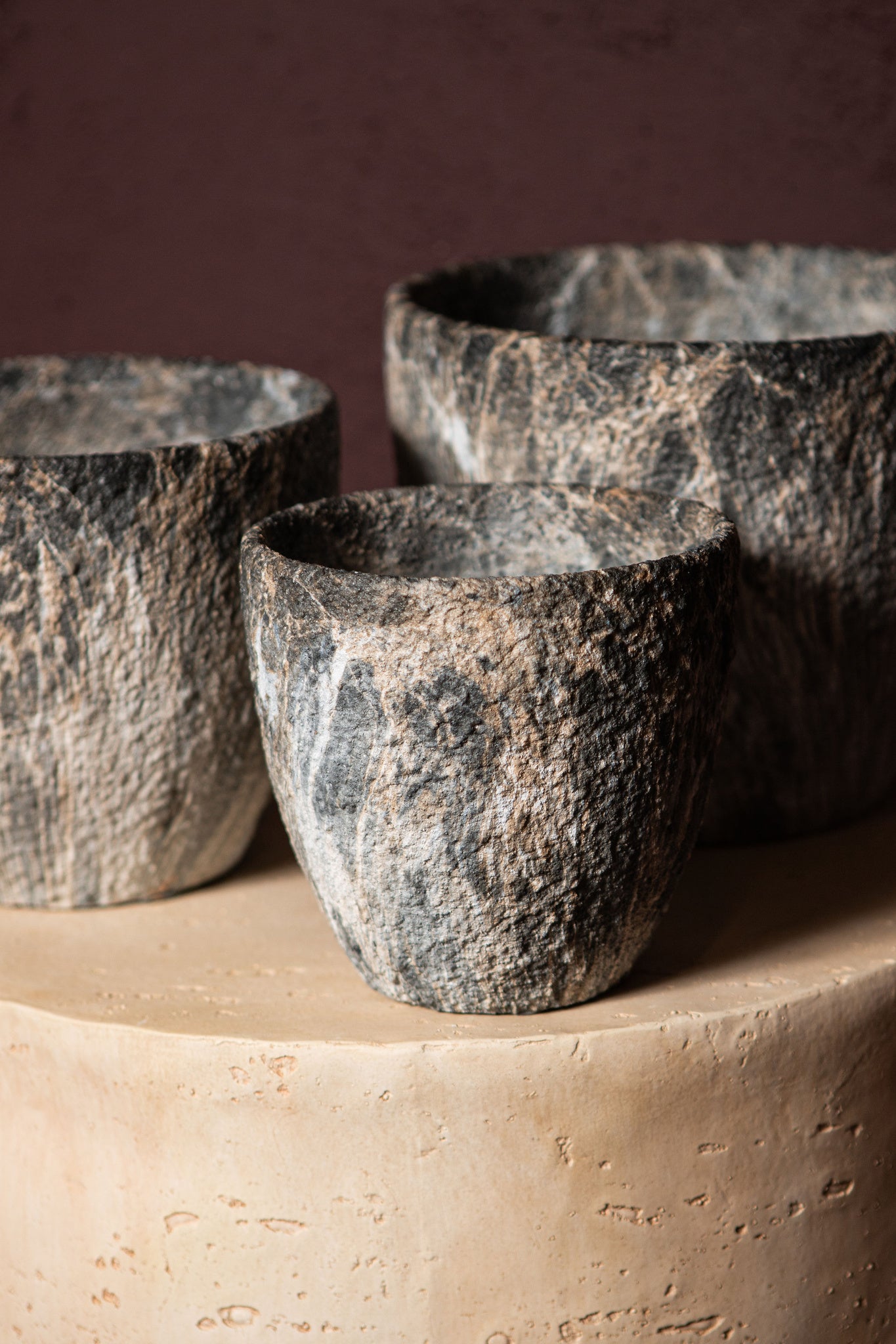 Miah Pot en céramique - Gris