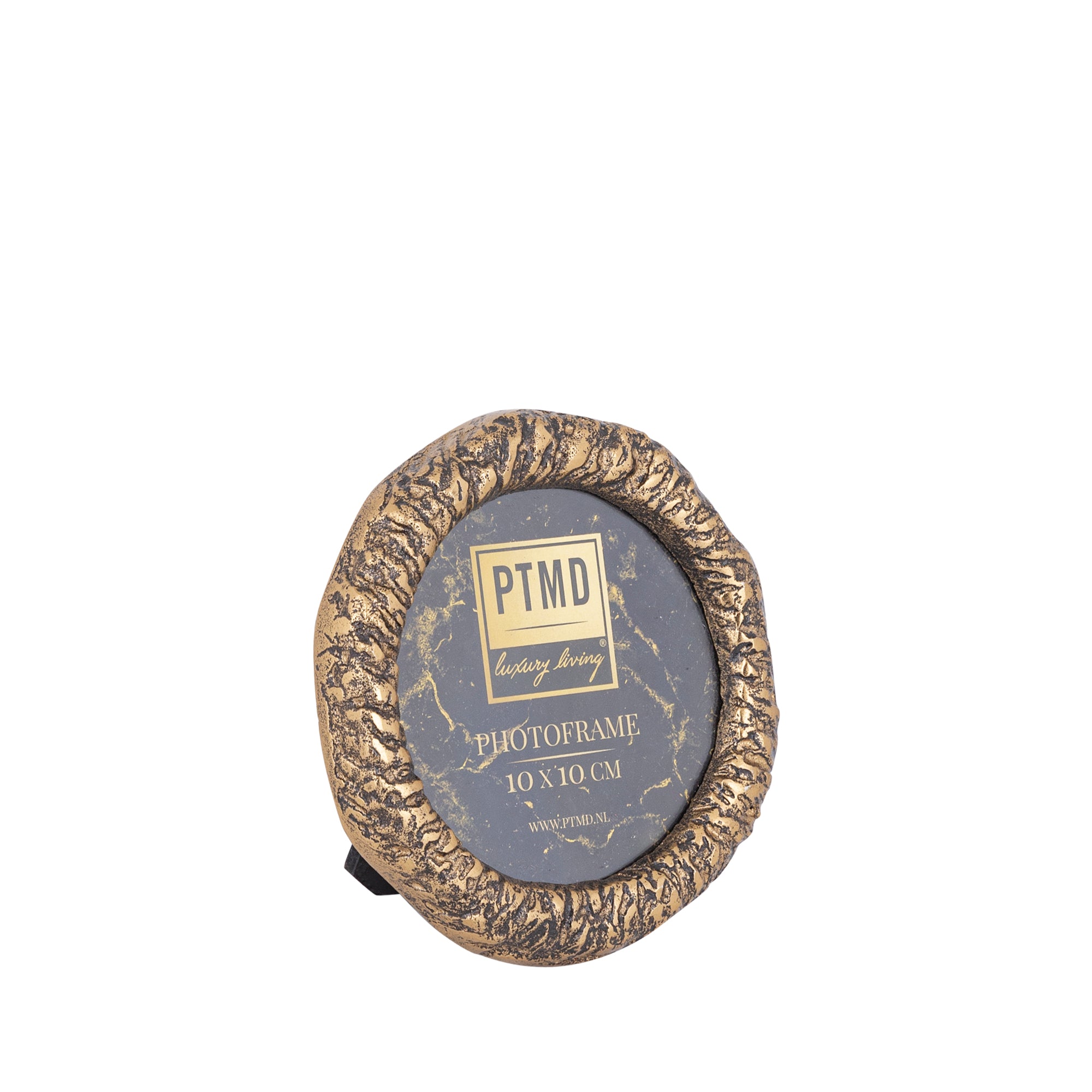 Paislie Brass casted alu photoframe round