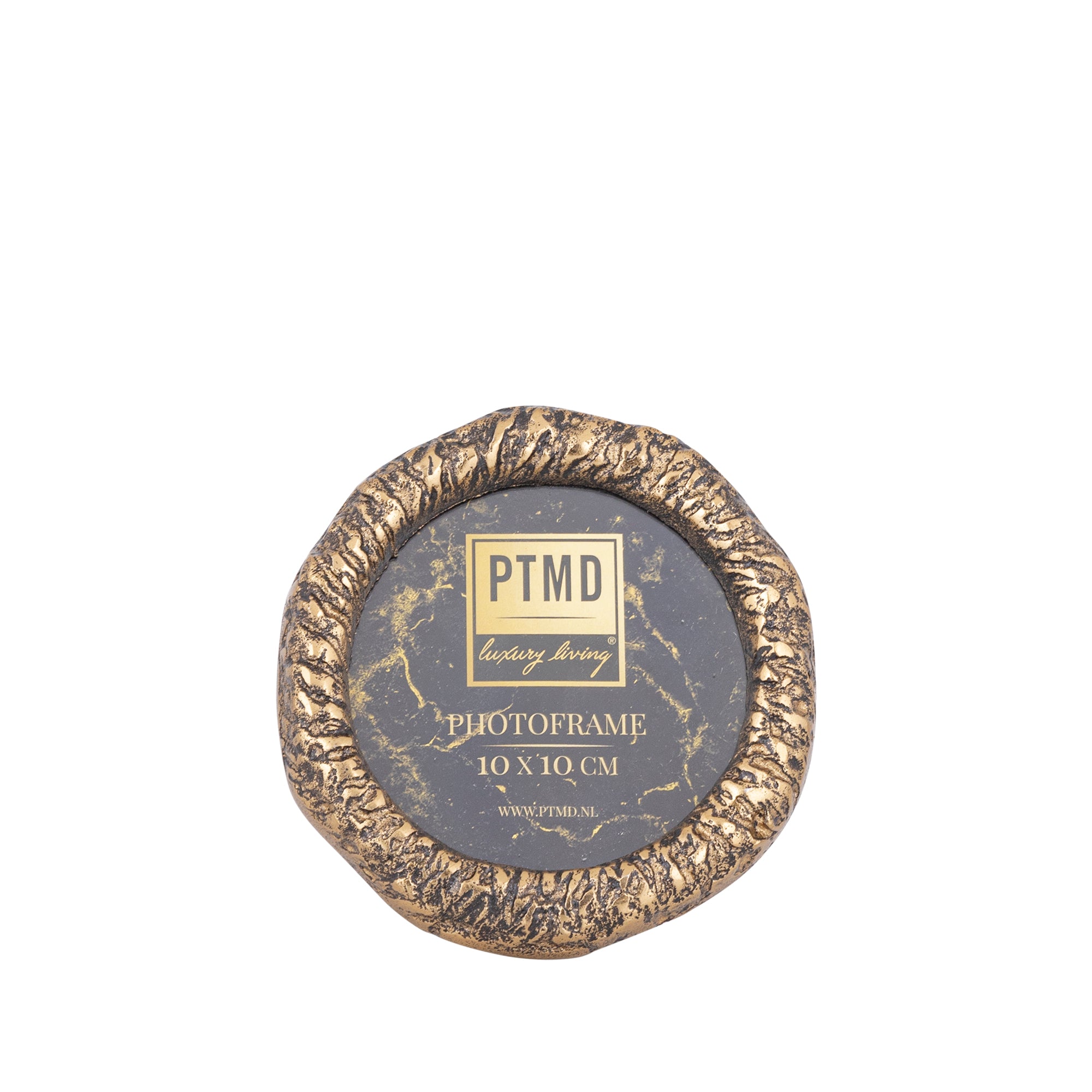 Paislie Brass casted alu photoframe round