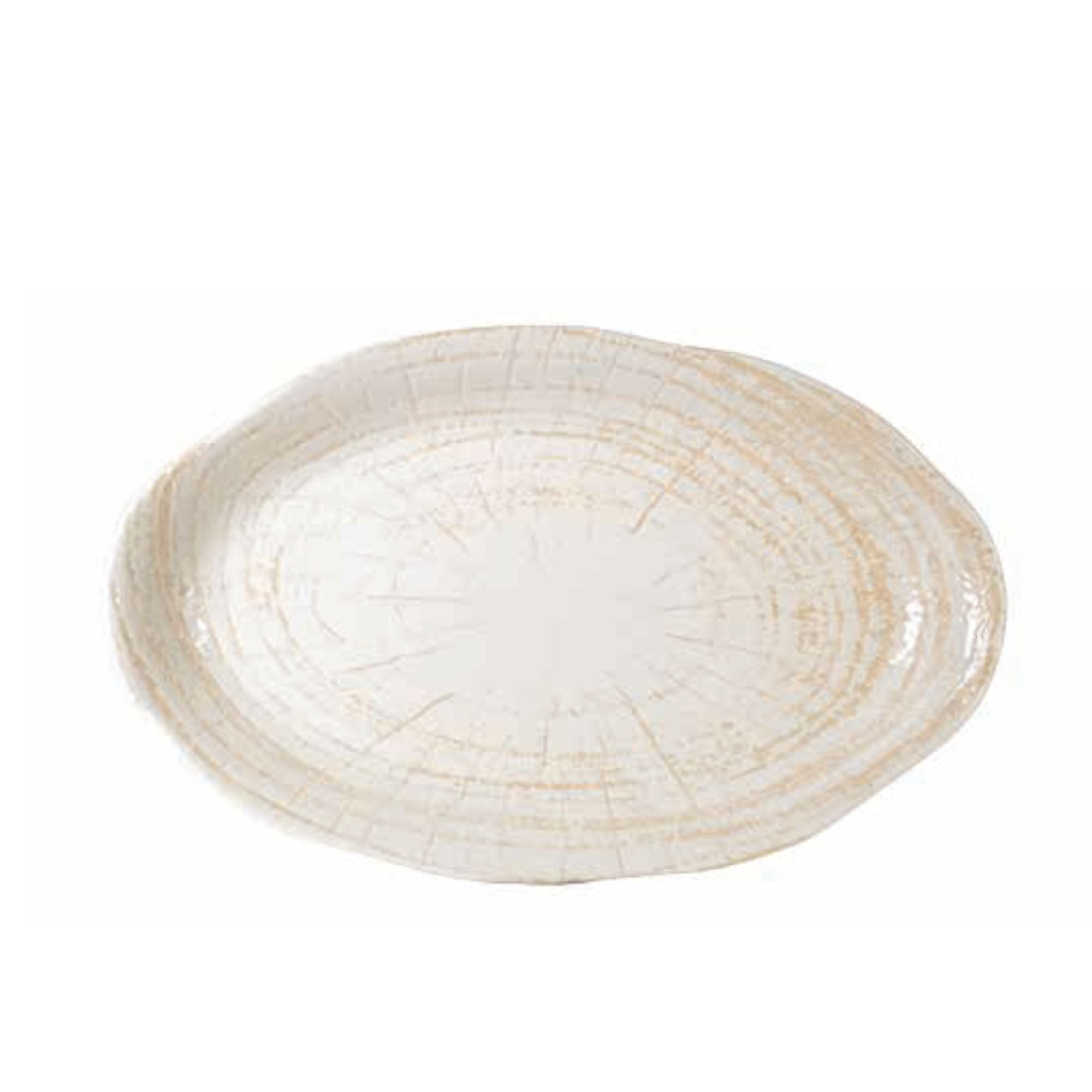 Kaylaa Cream porcelain 36 cm fish plate oval L