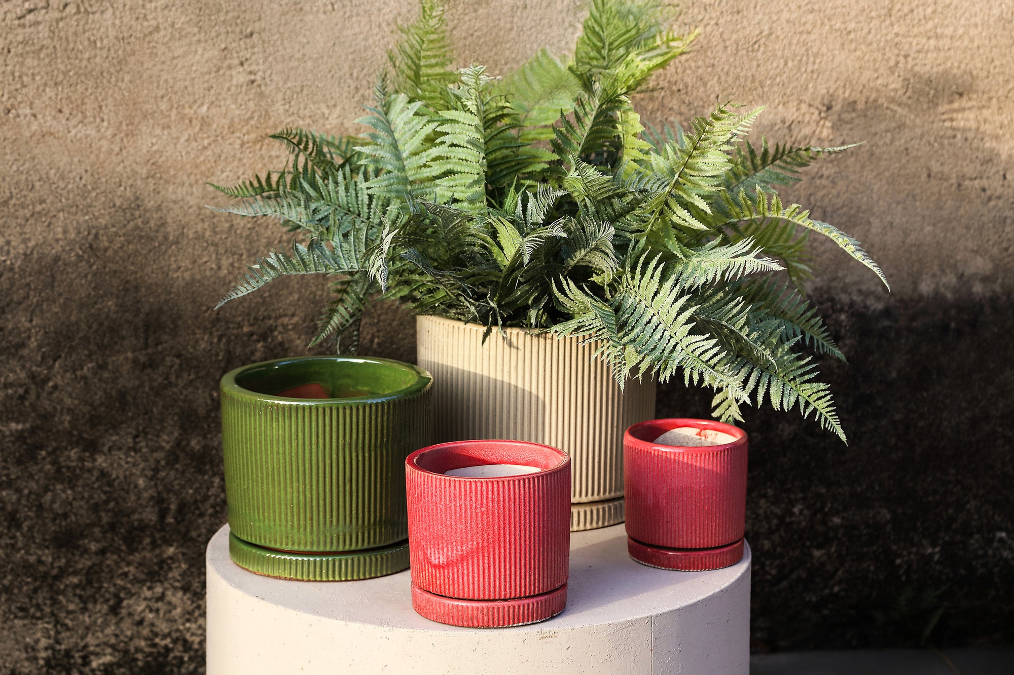 Meliya Pot en céramique - Crème