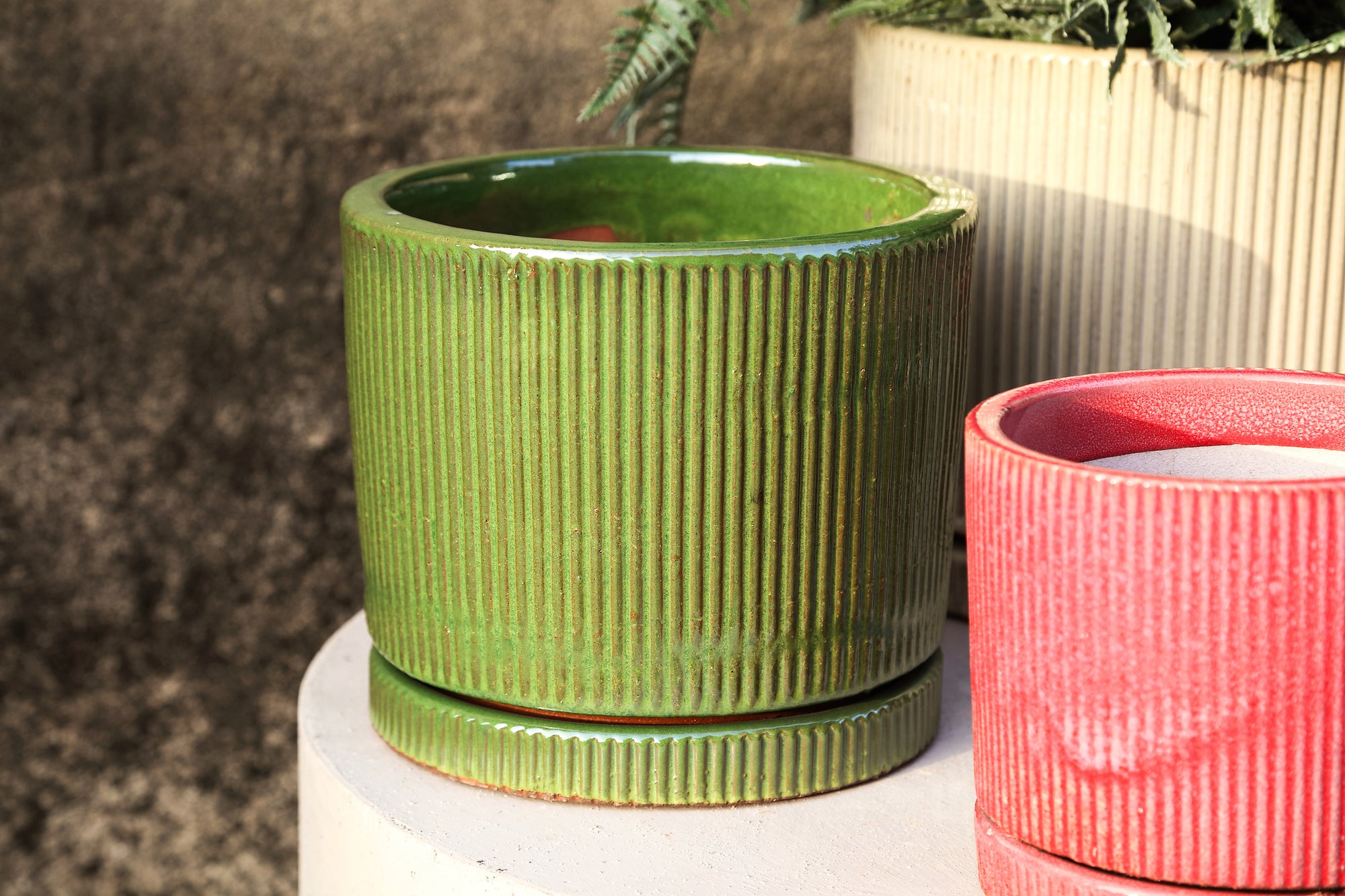 Meliya Pot en céramique - Crème