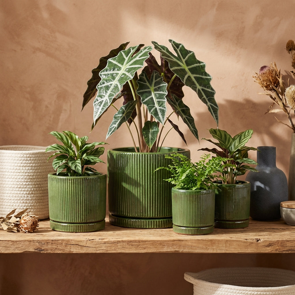 Meliya Pot en céramique - Vert