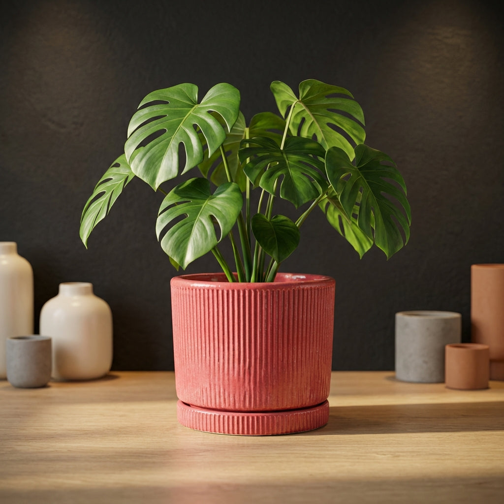 Meliya Pot en céramique - Bright Pink