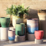 Pot Esmarie — Céramique — Set de 3 — Teal