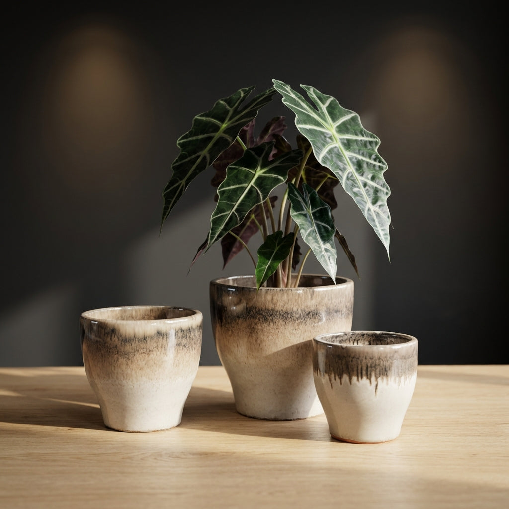 Esmarie Pot en céramique - Crème