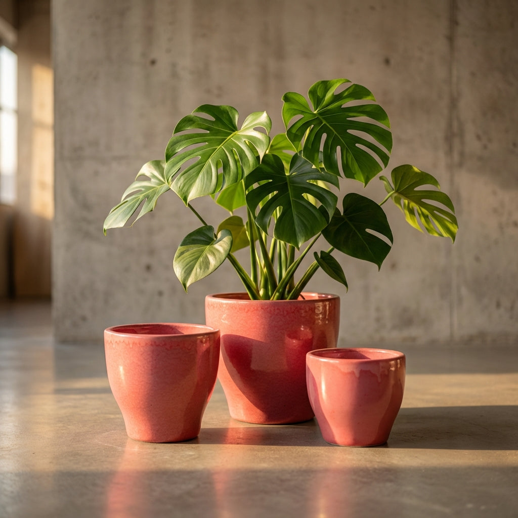Esmarie Pot en céramique - Bright Pink