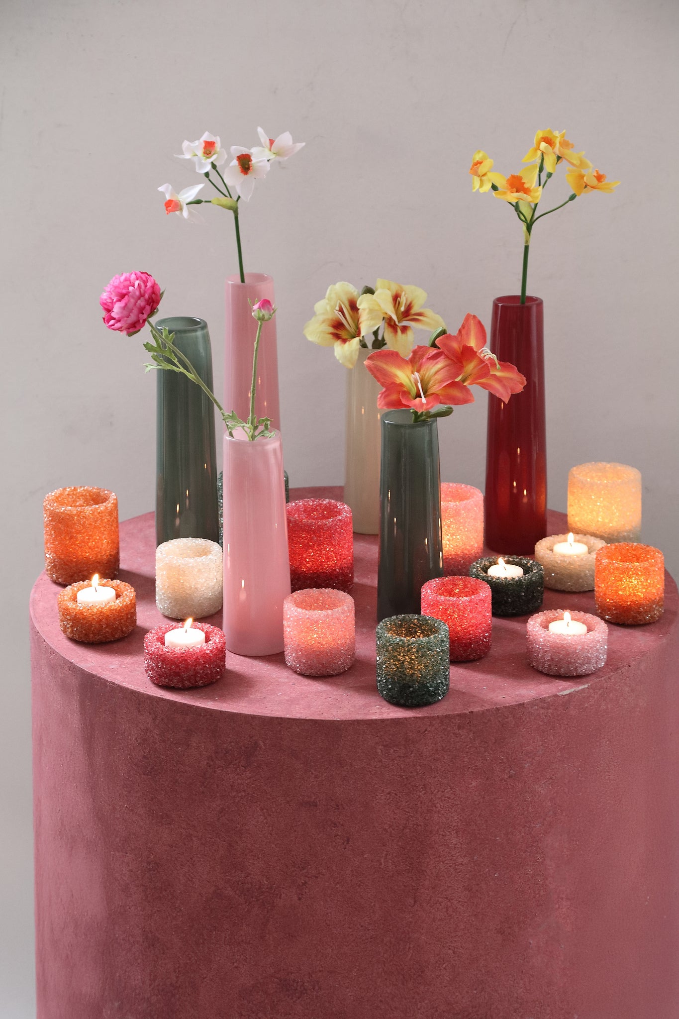 Marsella Photophores en verre - Ambre