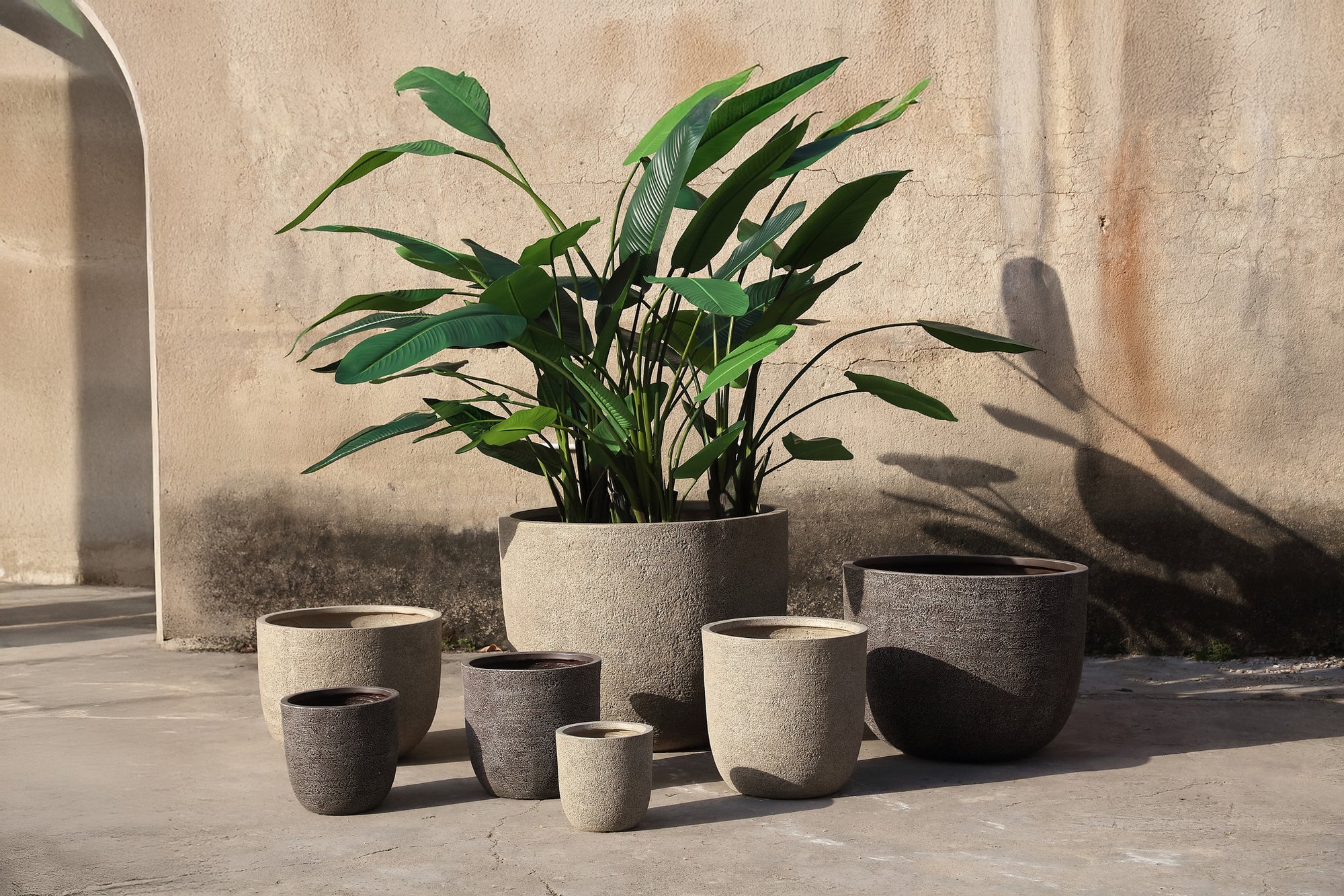 Pot Delsey — Ciment — Set complet