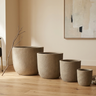 Pot Delsey — Ciment — Set de 4 — Beige