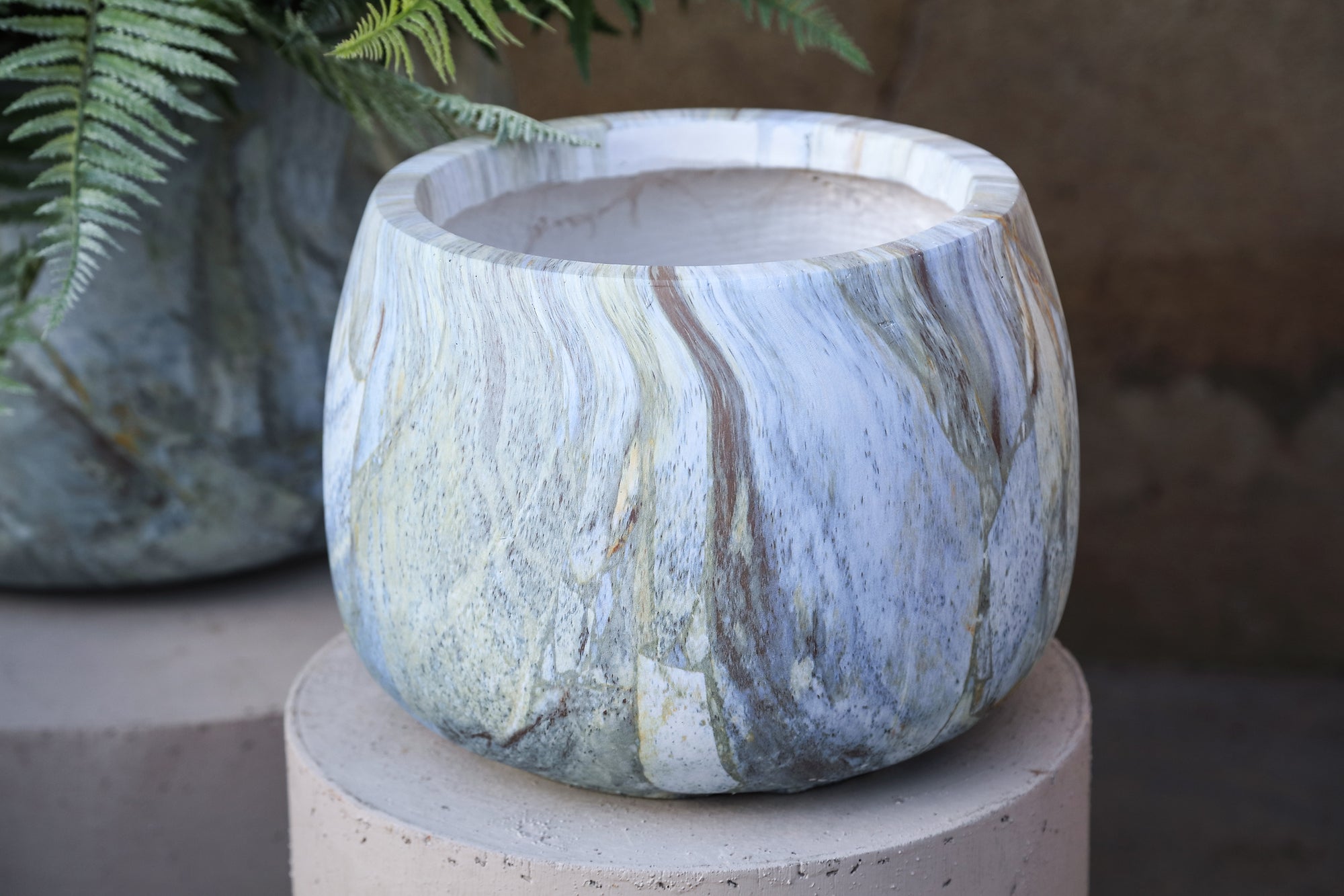 Amilee Pot en ciment - Bleu