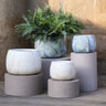 Pot Amilee — Ciment — Set de 2 — Bleu