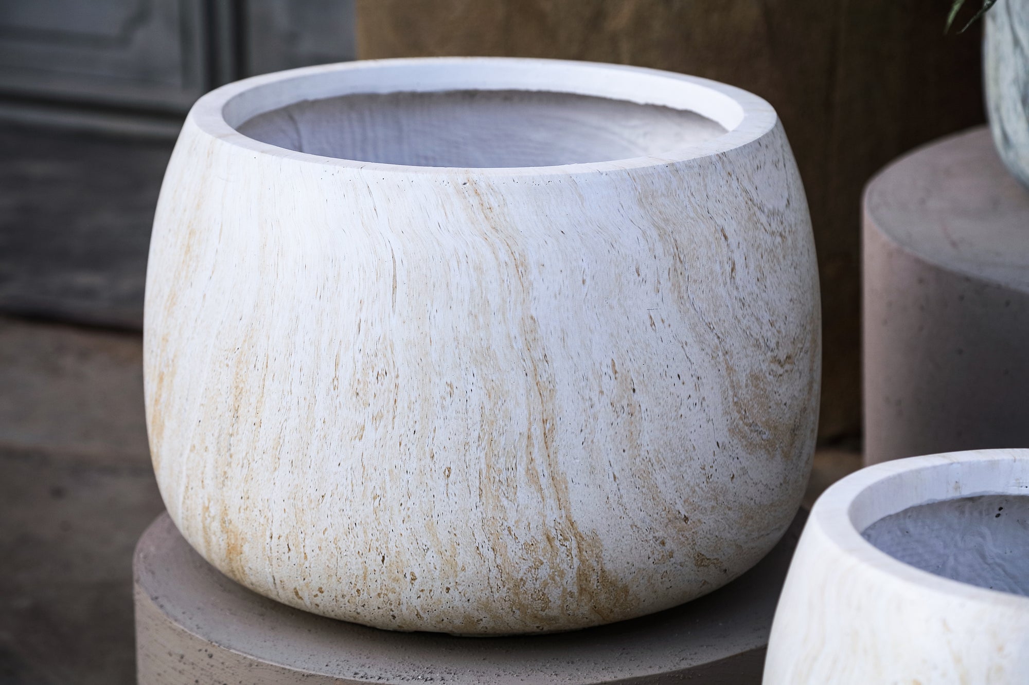 Amilee Pot en ciment - Beige
