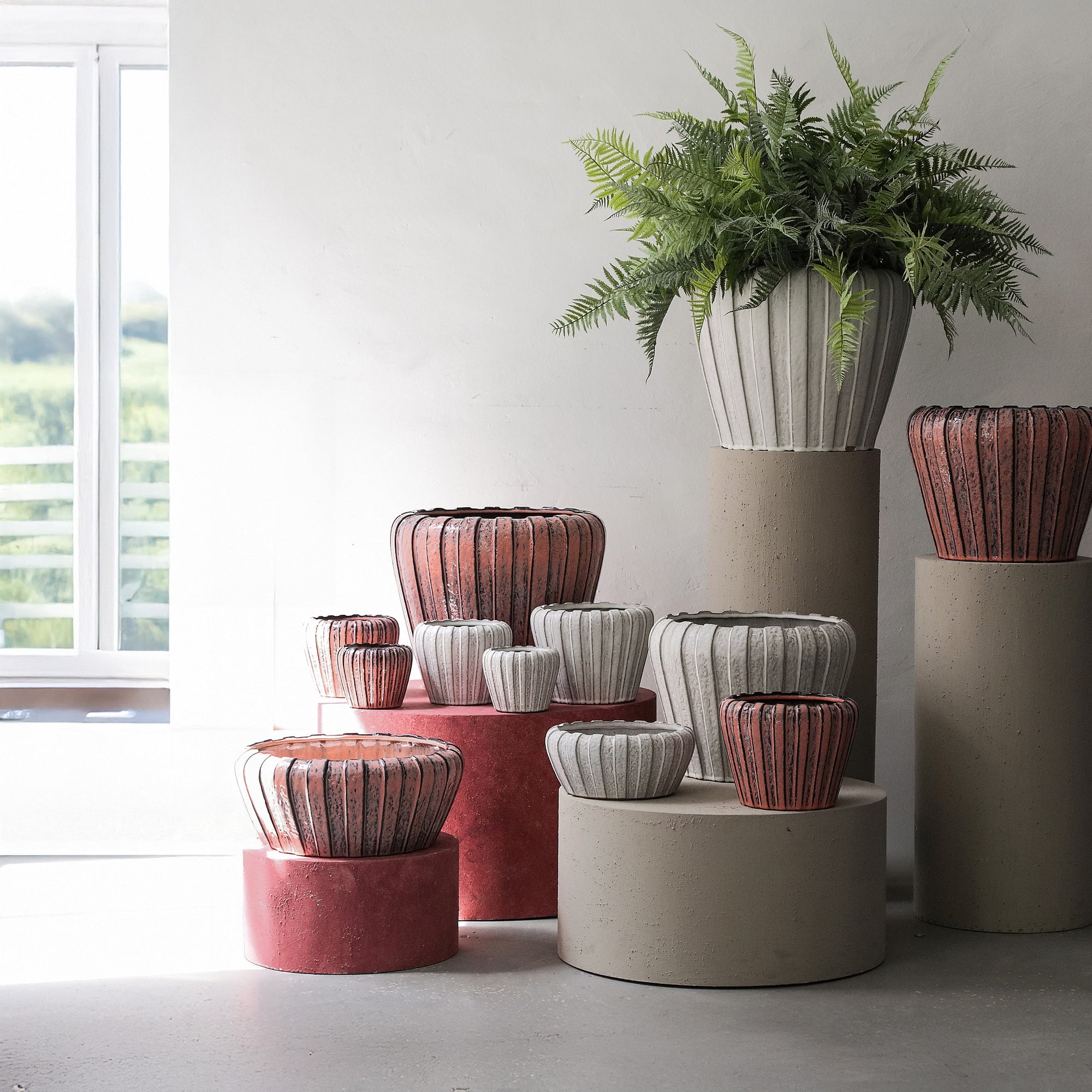Mirei Pot en céramique - Pink, White