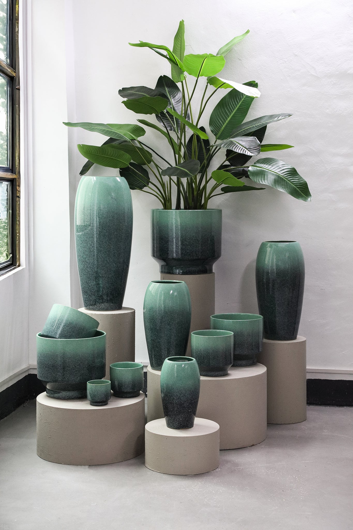 Kyer Pot en céramique - Turquoise