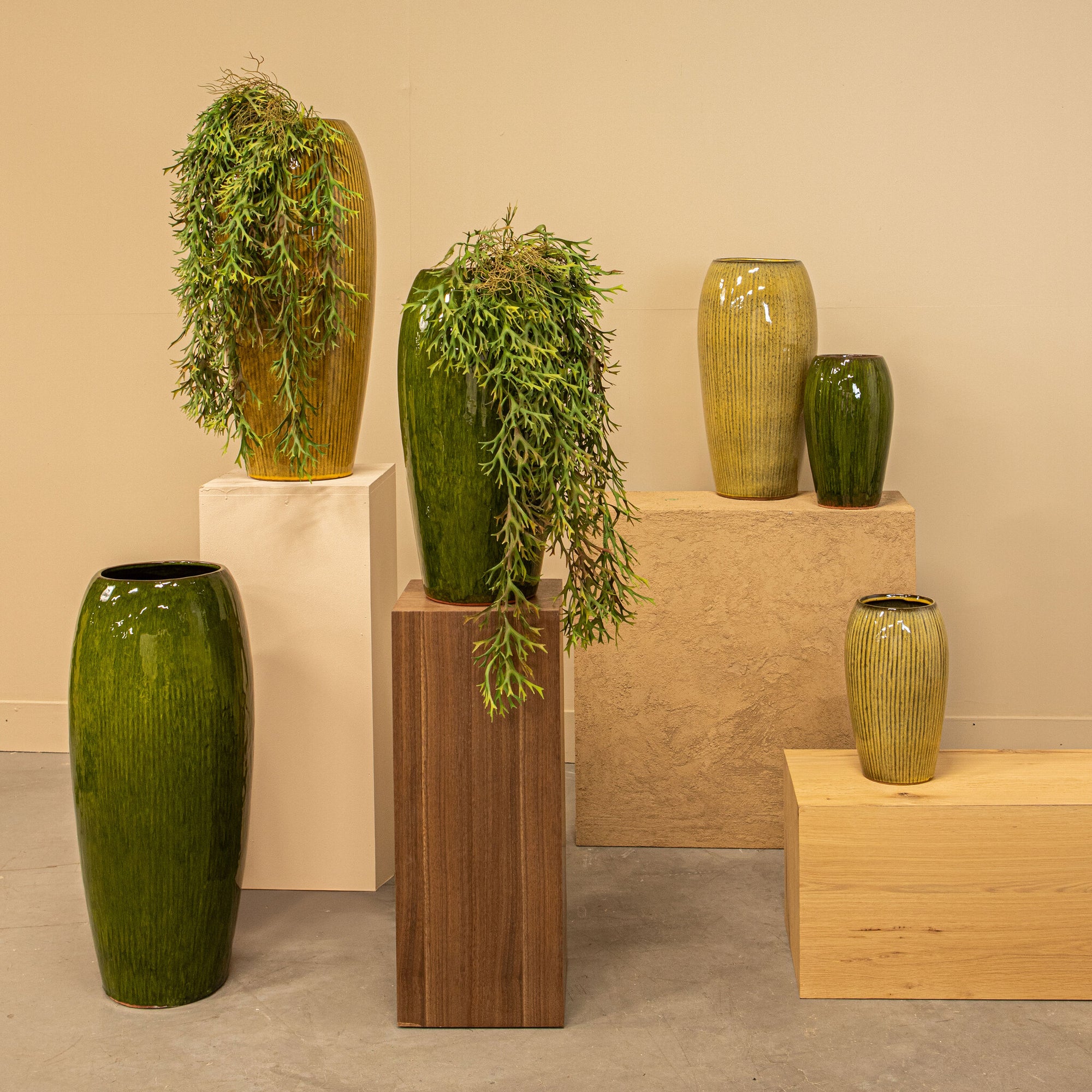 Tamica Pot en céramique - Vert foncé