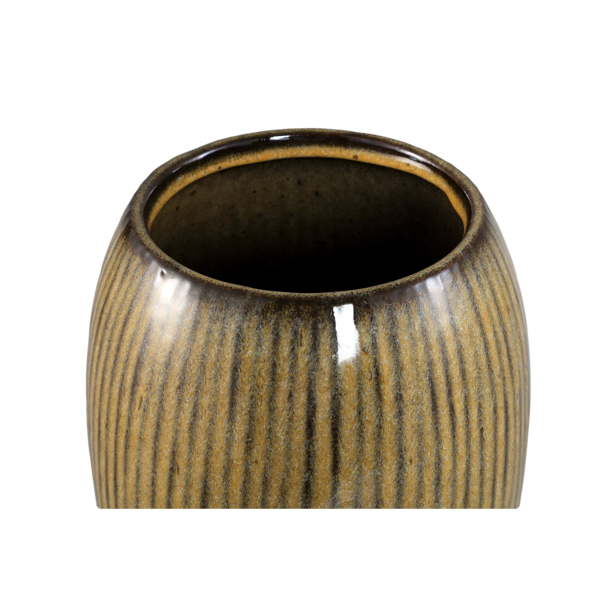 Tamica Pot en céramique - Marron foncé