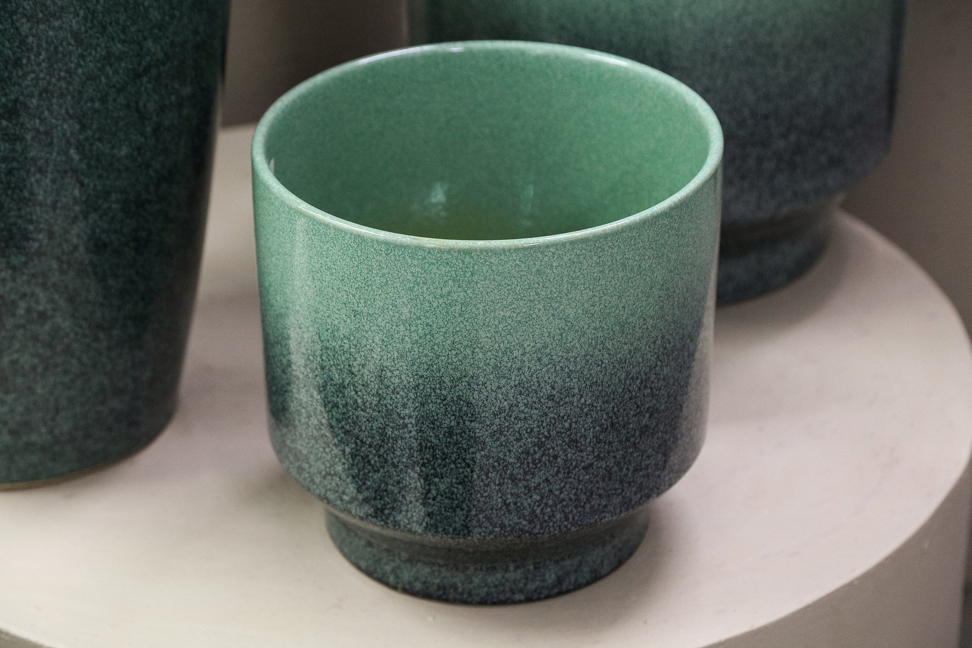 Kyer Pot en céramique - Turquoise