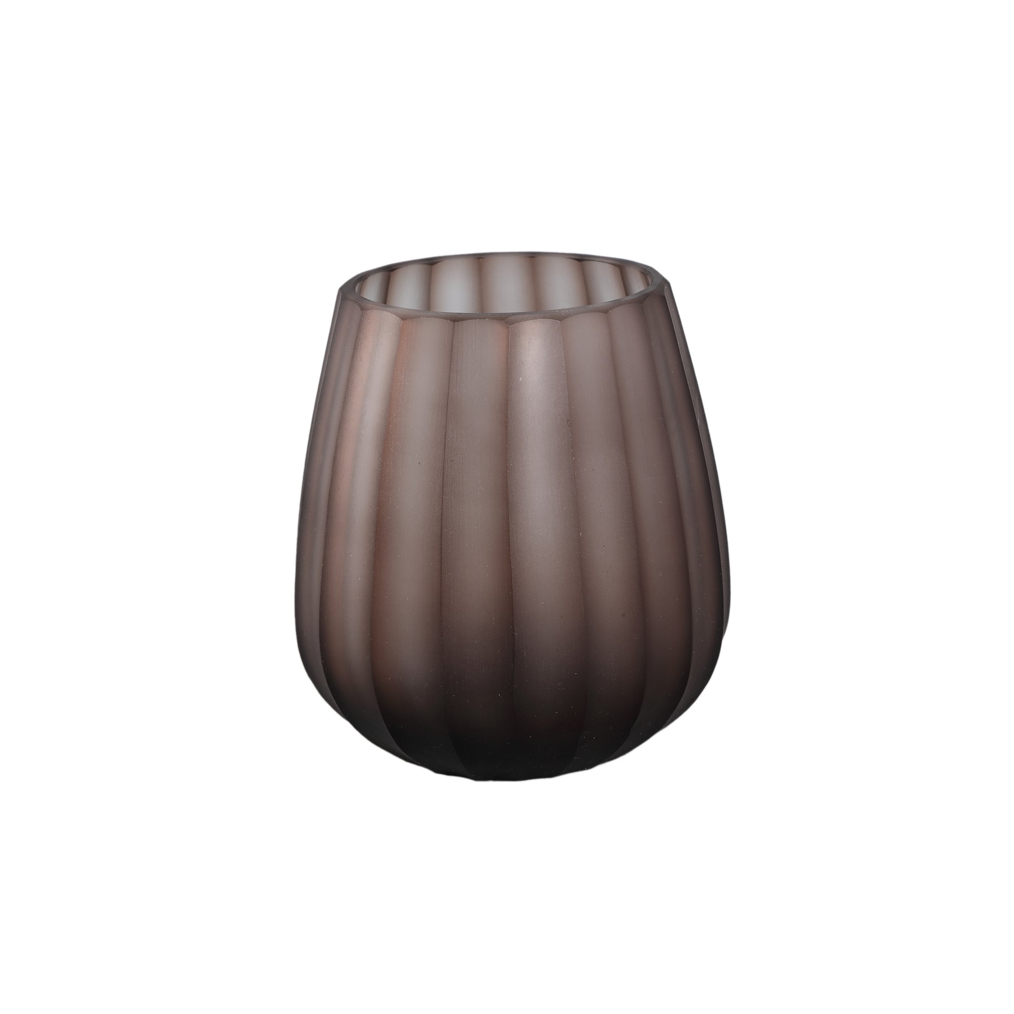 Kriste Bougeoirs en verre - Marron clair