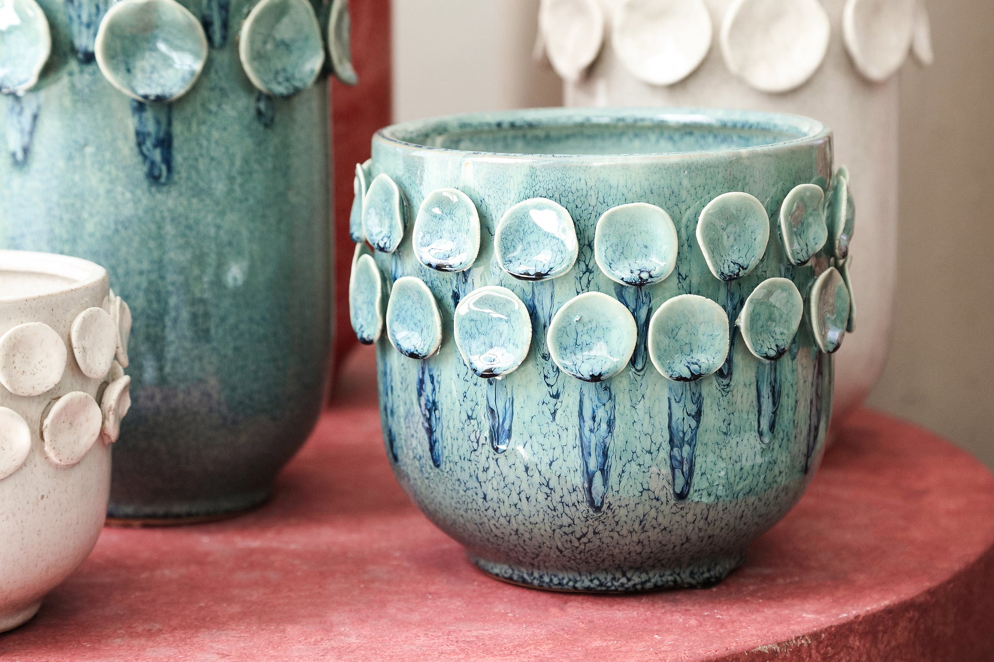 Trelin Pot en céramique - Bright Pink