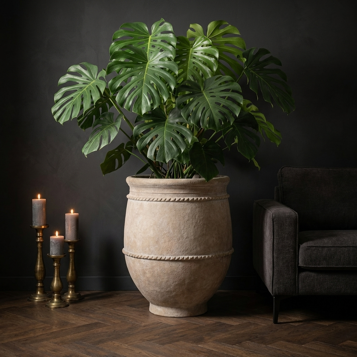 Pot Melecia — Ciment — Photo lifestyle