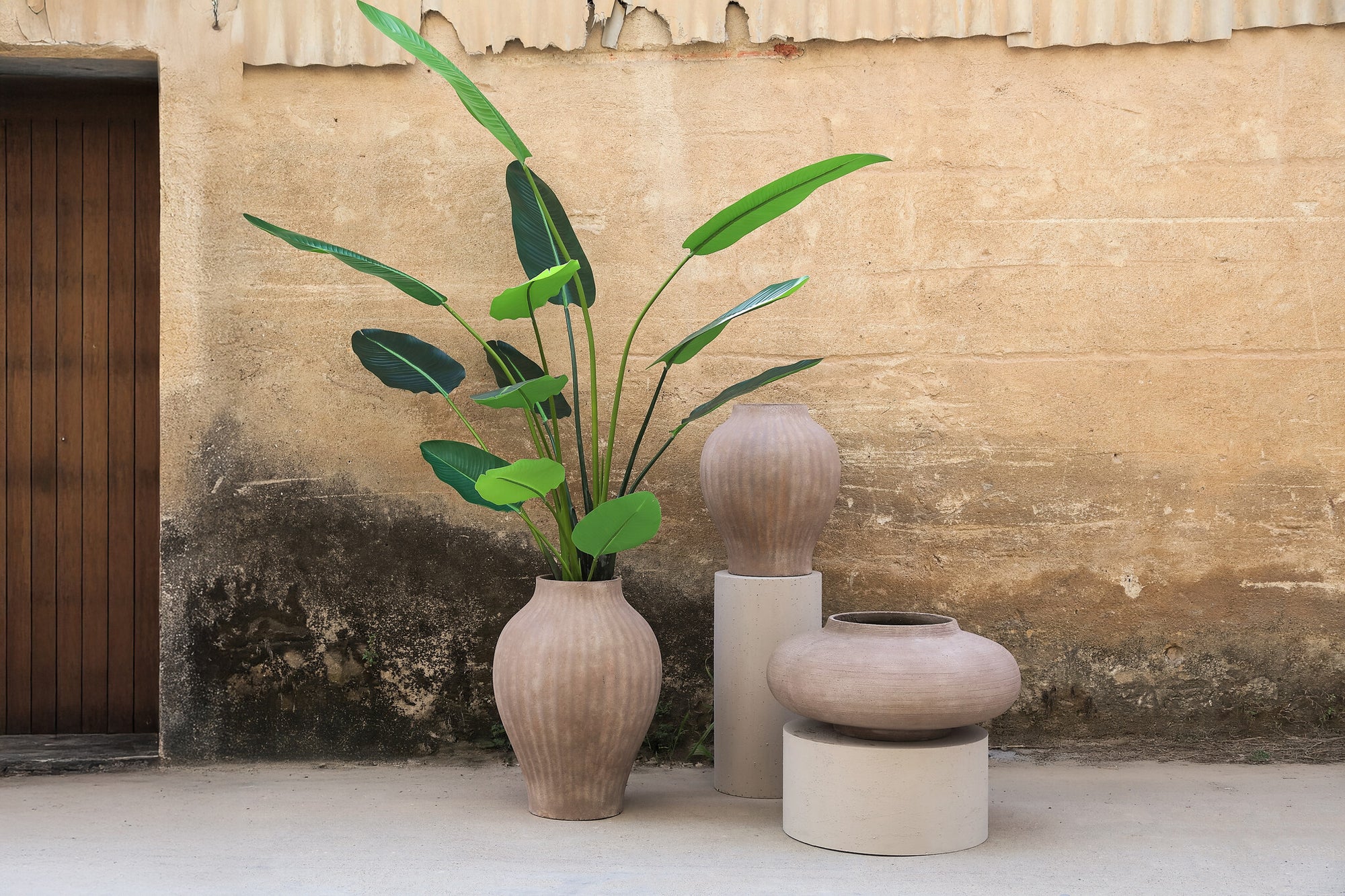 Morisa Pot en ciment - Brown