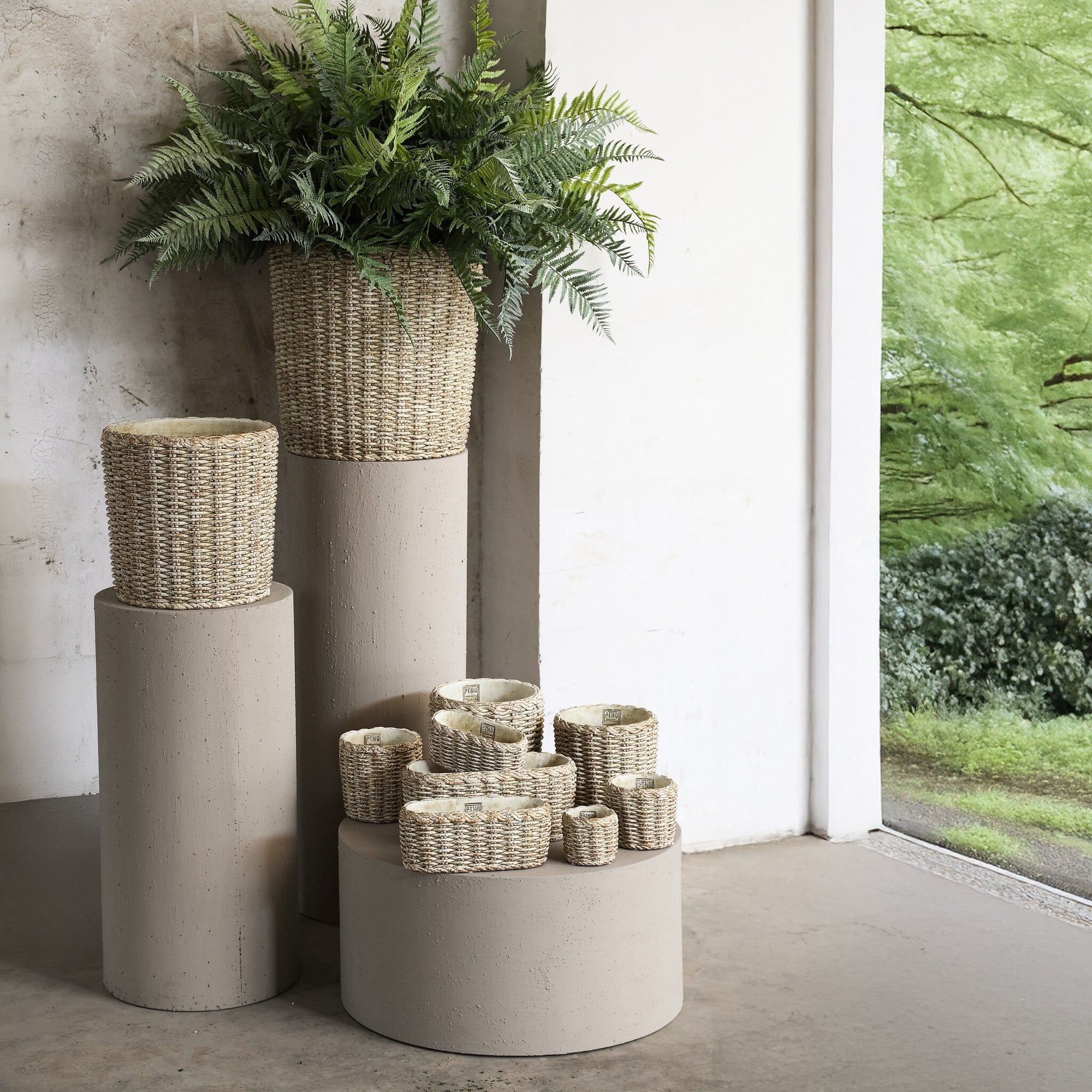 Ranel Pot en ciment - Cream