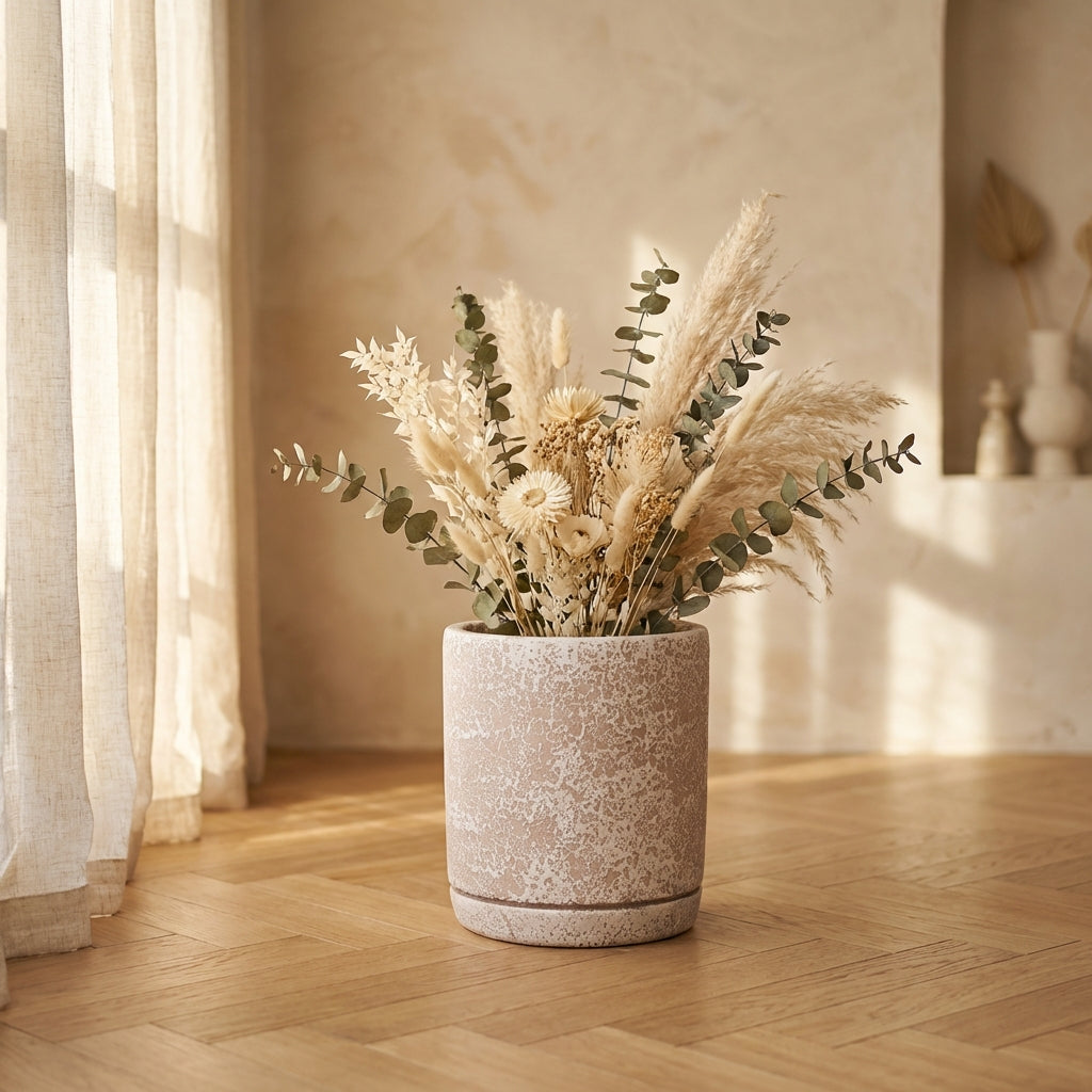 Asten Pot en ciment - Crème