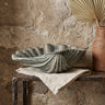 Jalyza Teal shell shaped cement statue A
