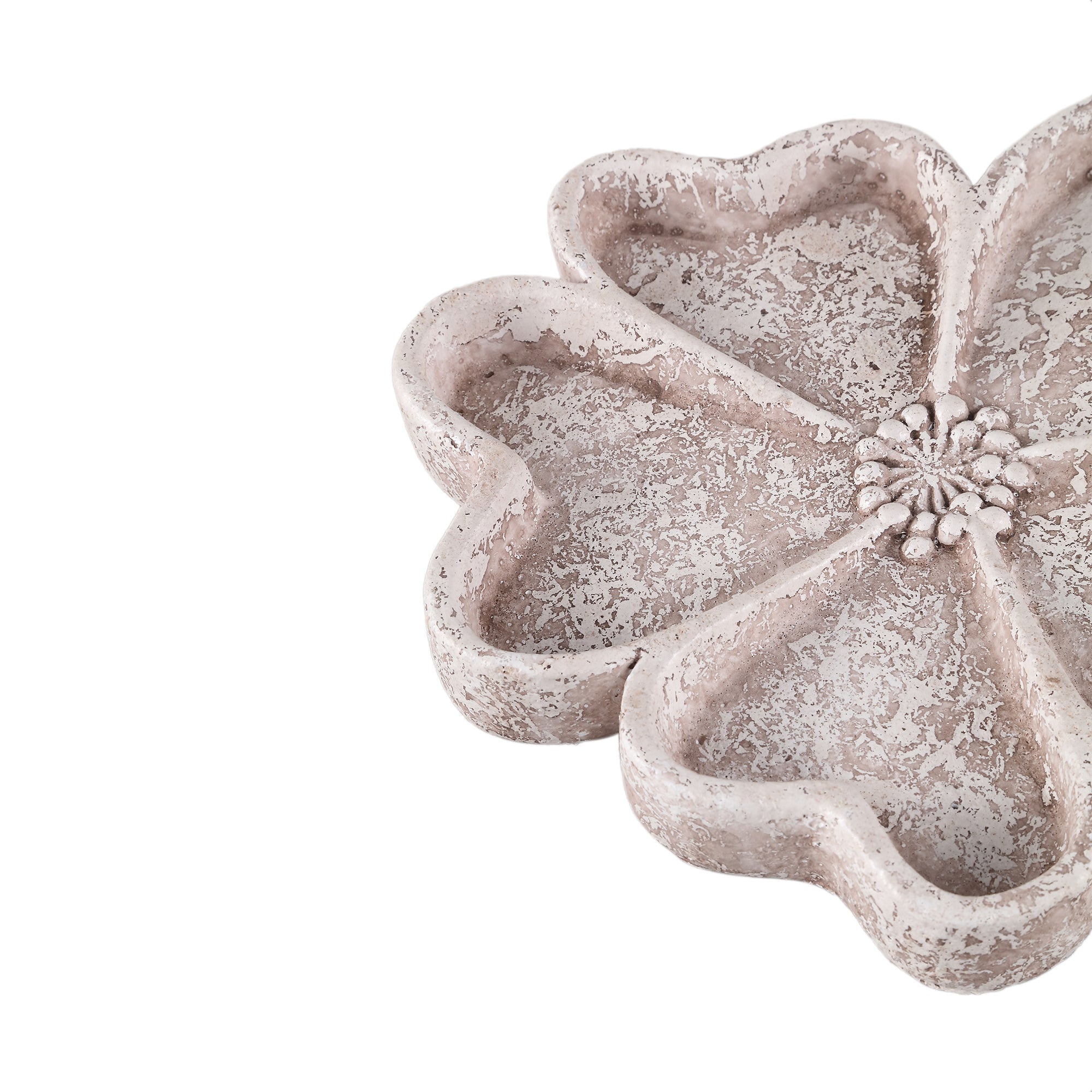 Alyzza Cream flower cement plate/ wall deco