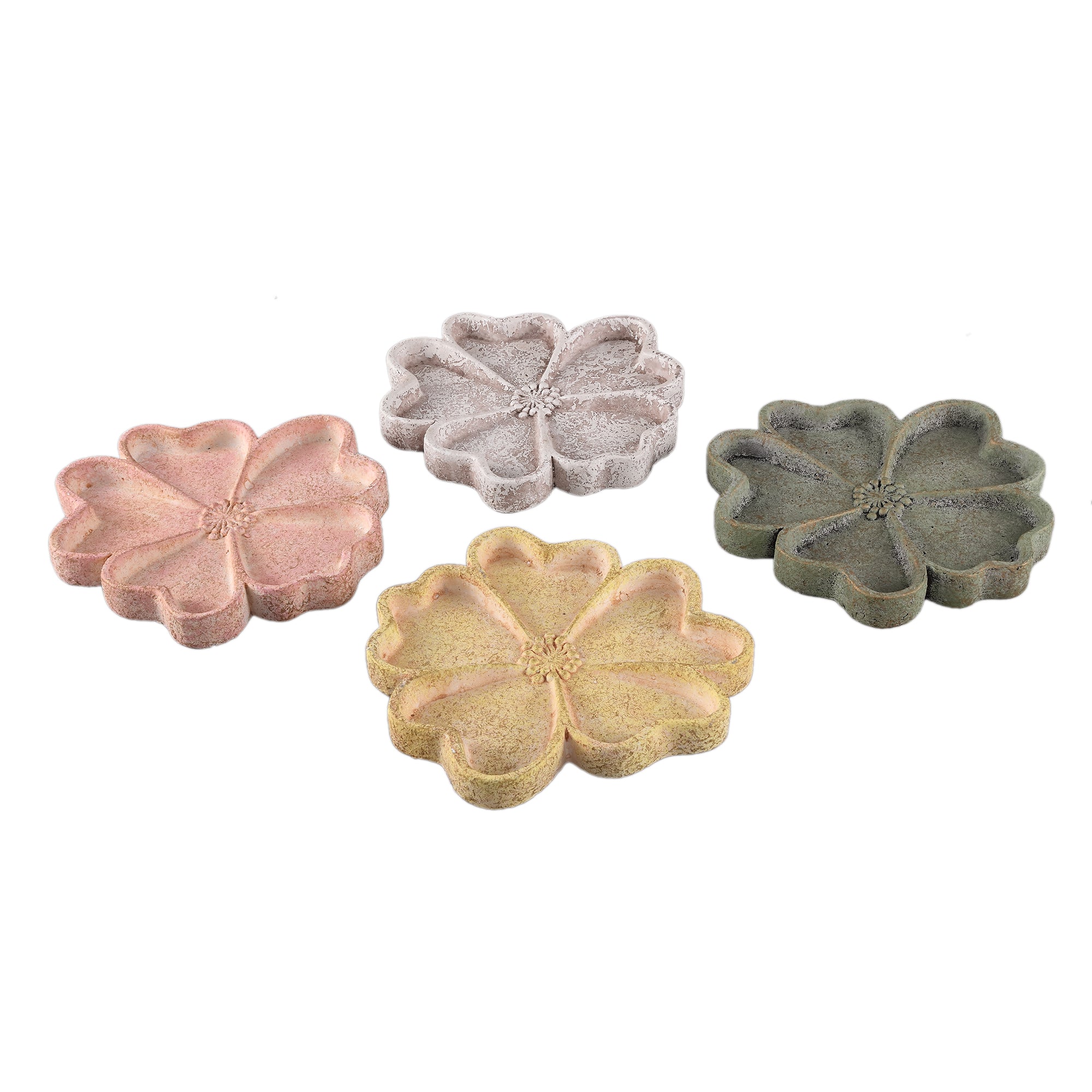 Alyzza Green flower cement plate/ wall deco
