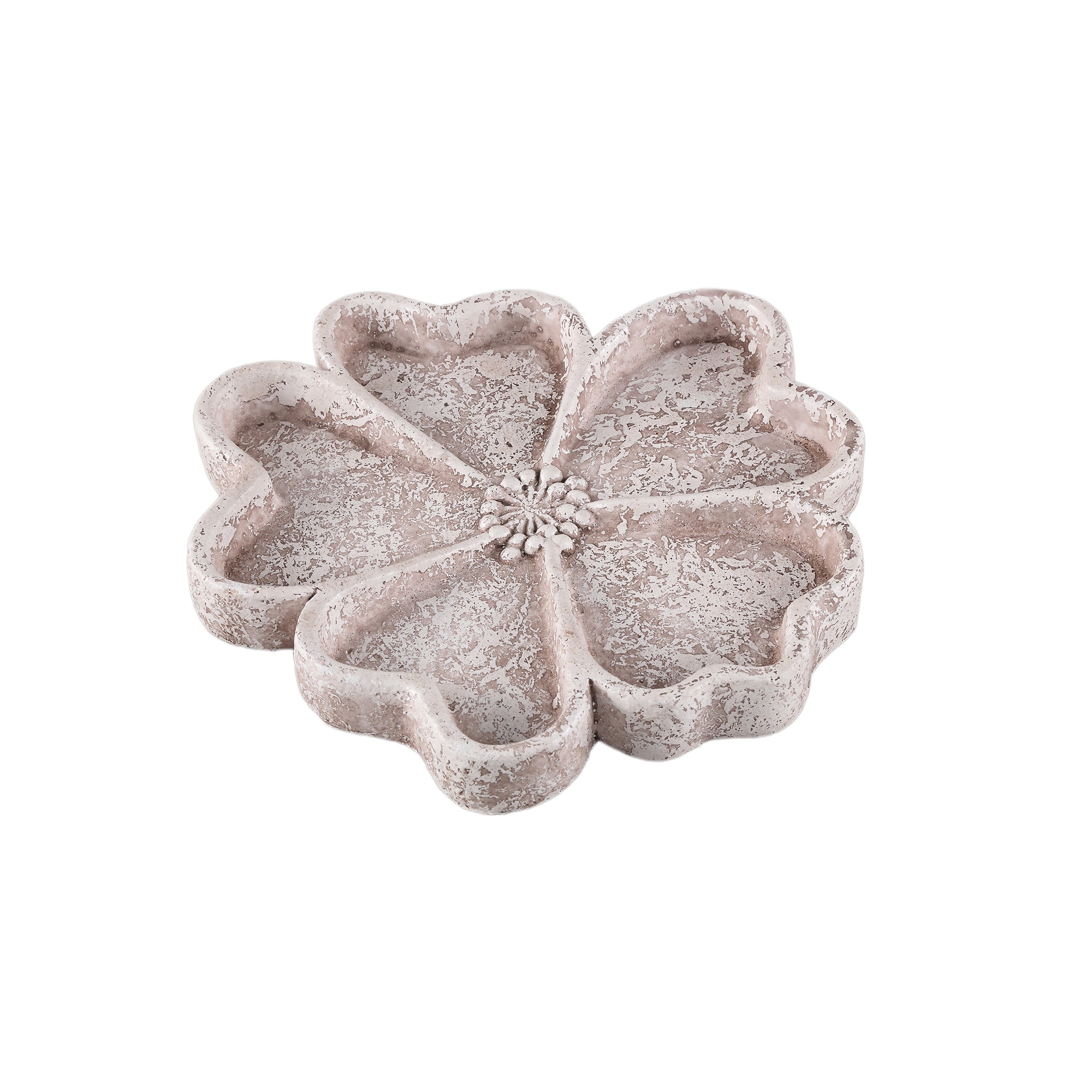 Alyzza Cream flower cement plate/ wall deco