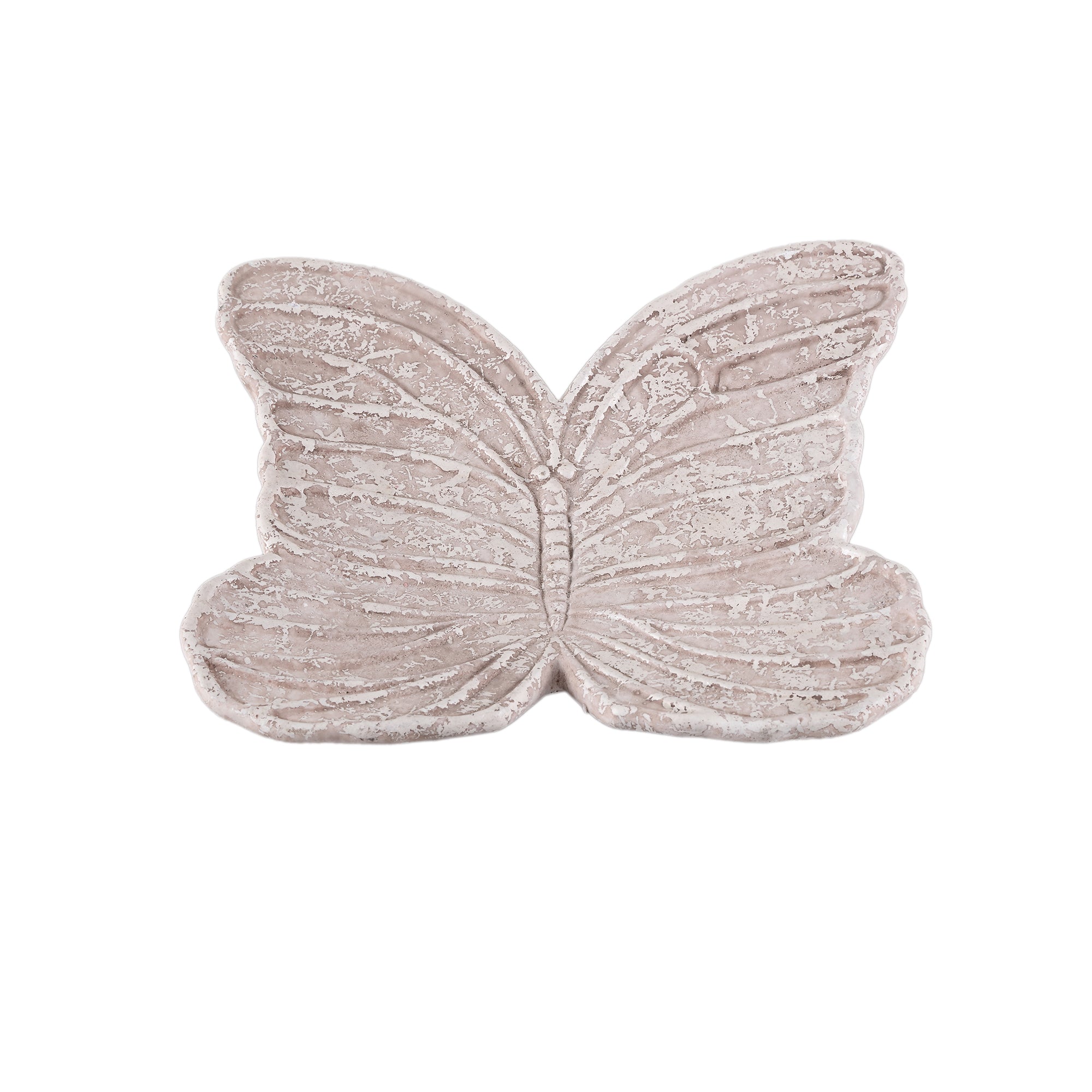 Alyzza Cream butterfly cement plate/ wall deco