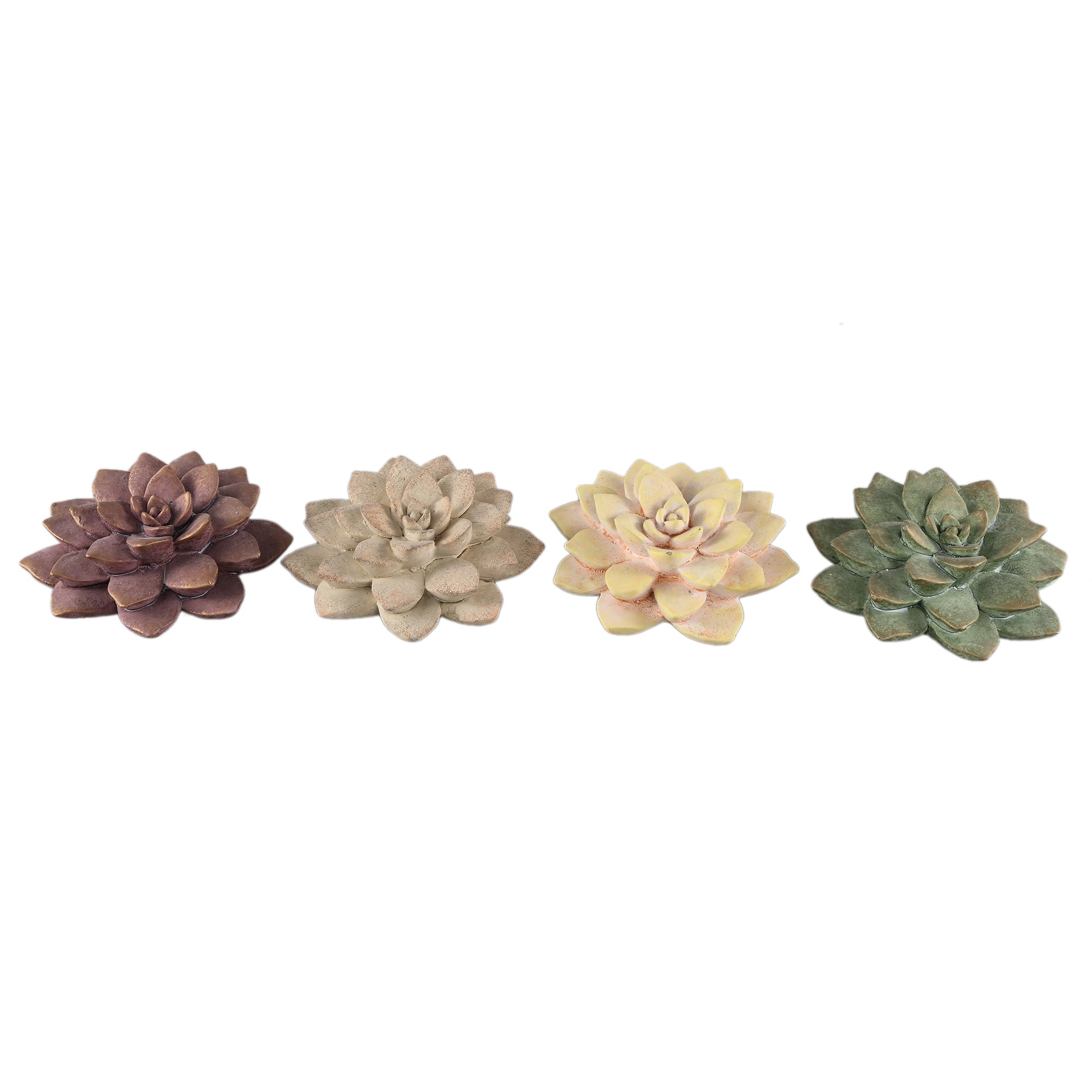 Deverly Cream flower cement ornament A