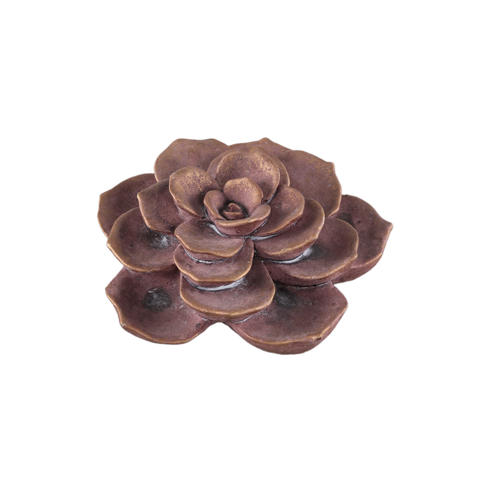 Deverly Pink flower cement ornament B