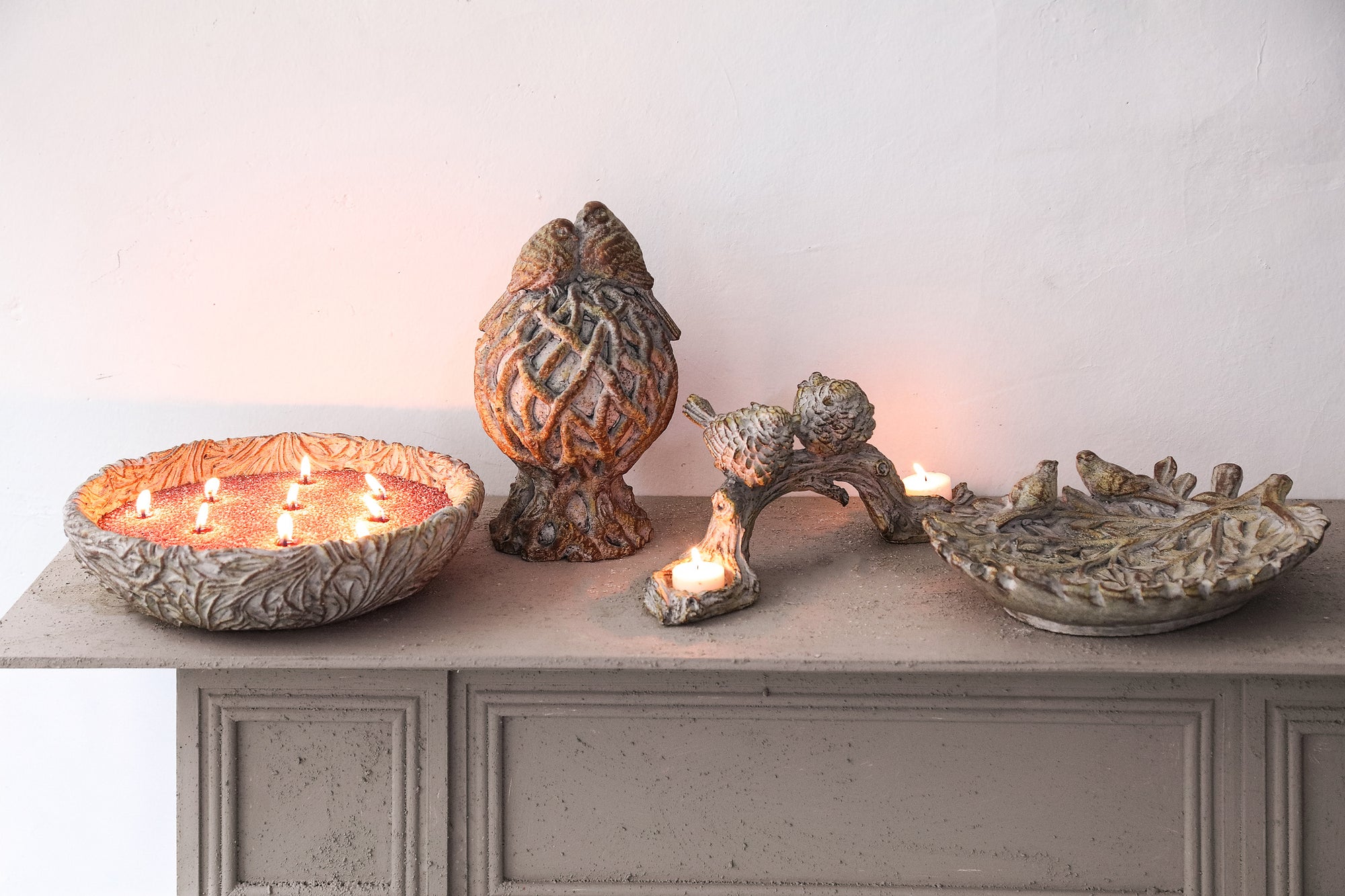 Quintyn Chandeliers en ciment - Gris