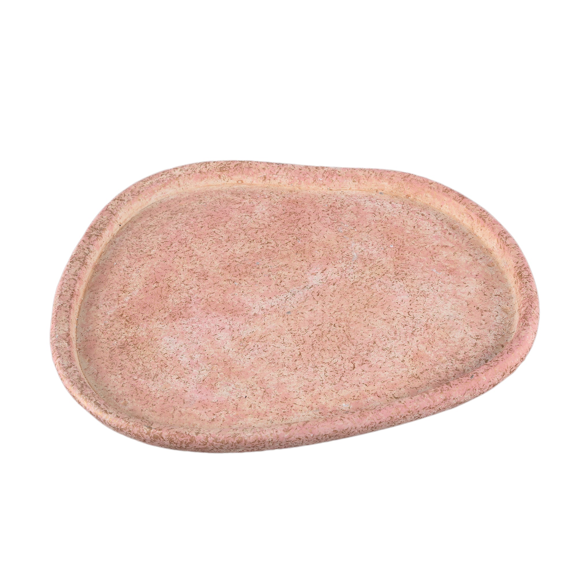 Killeen Pink organic shaped cement plate L