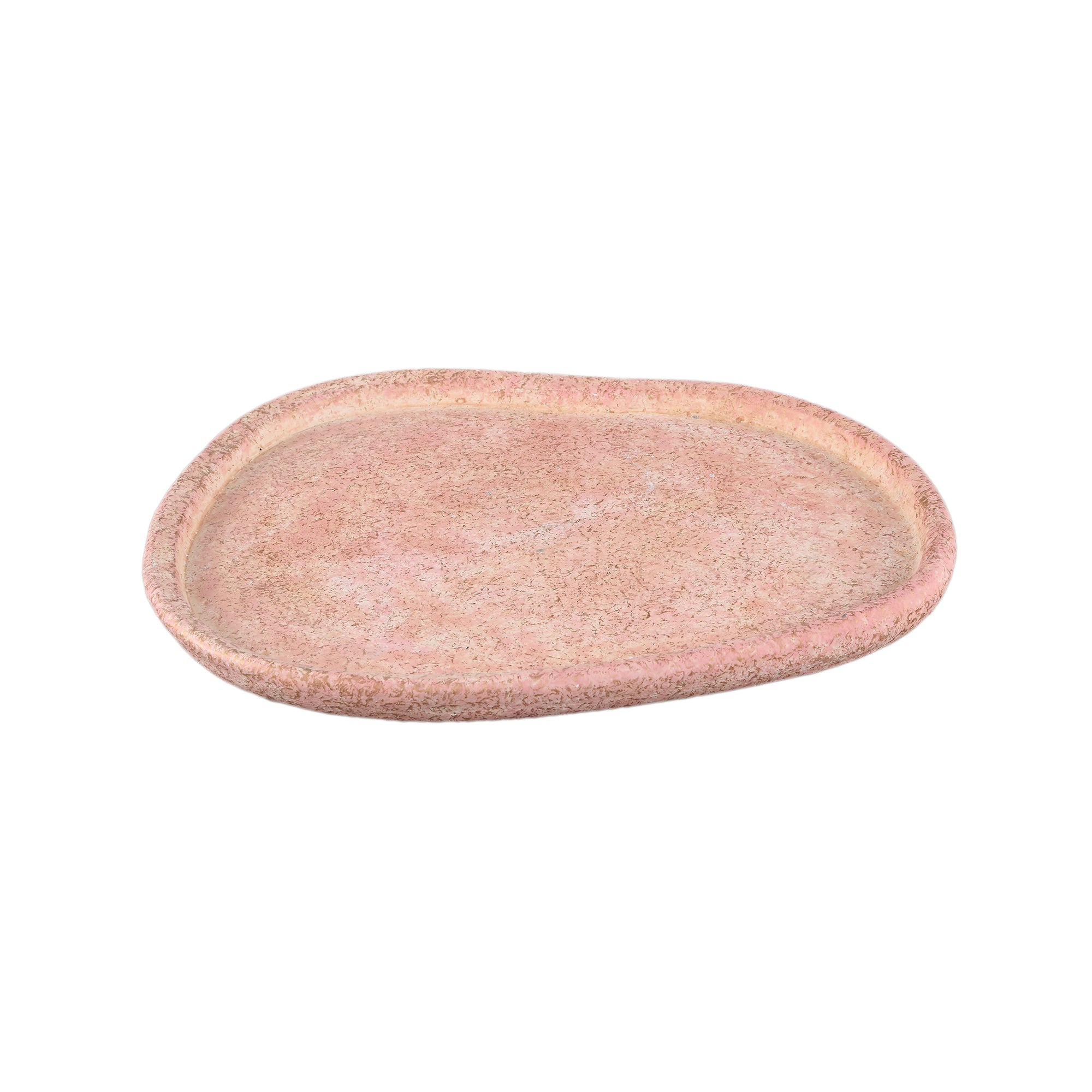 Killeen Pink organic shaped cement plate L