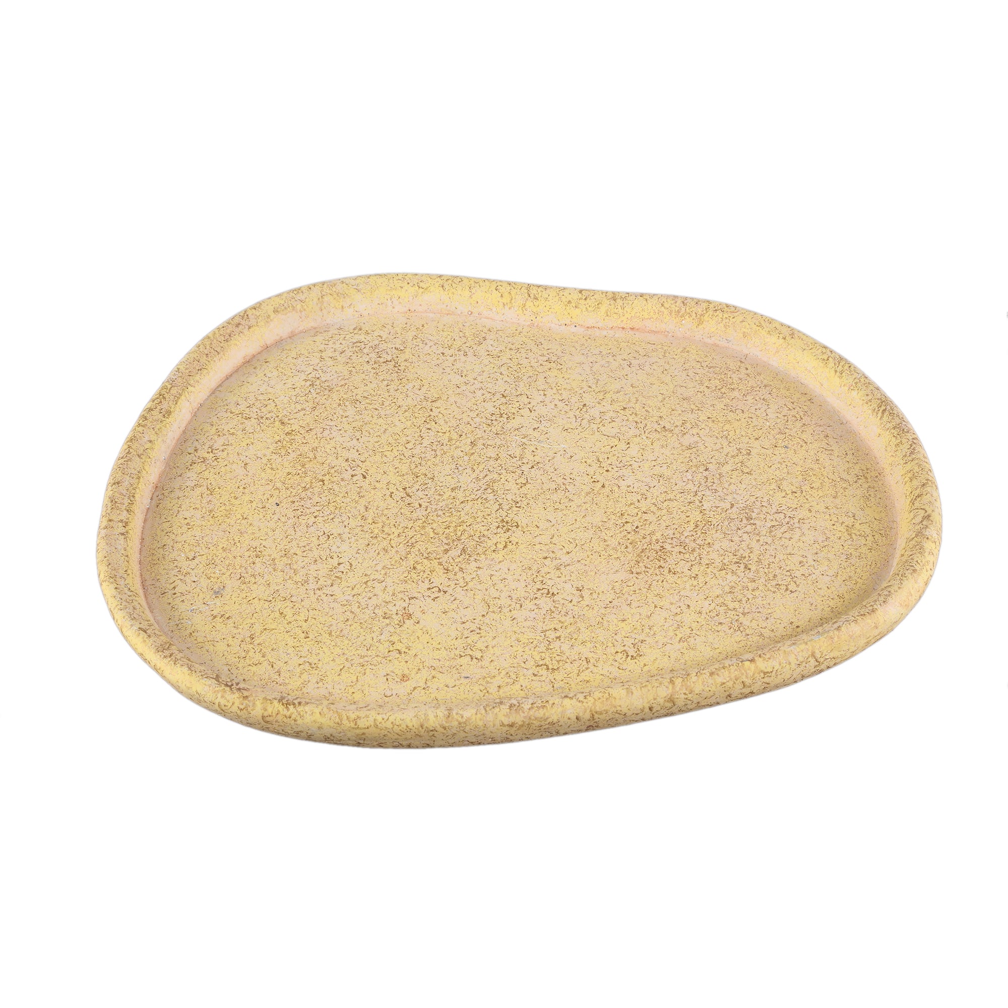 Killeen Yellow organic shaped cement plate L