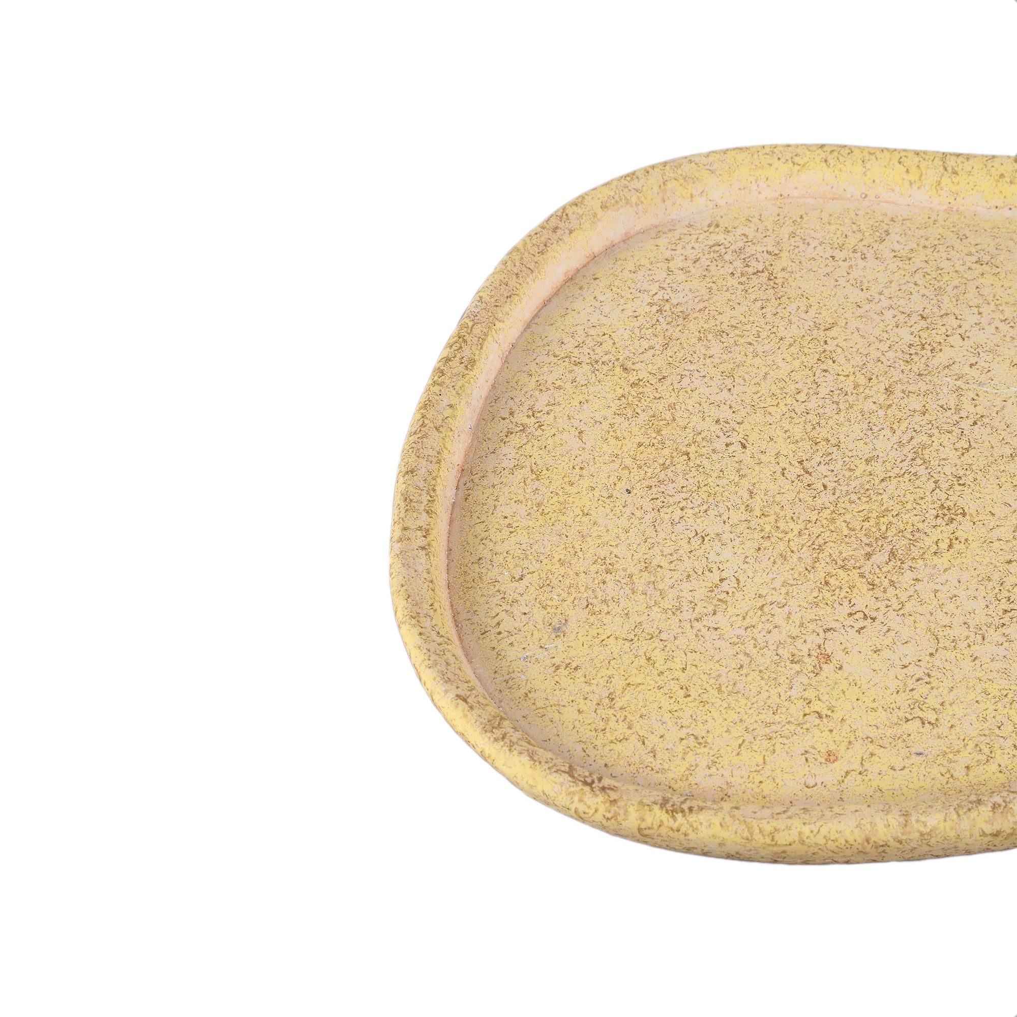Killeen Yellow organic shaped cement plate L
