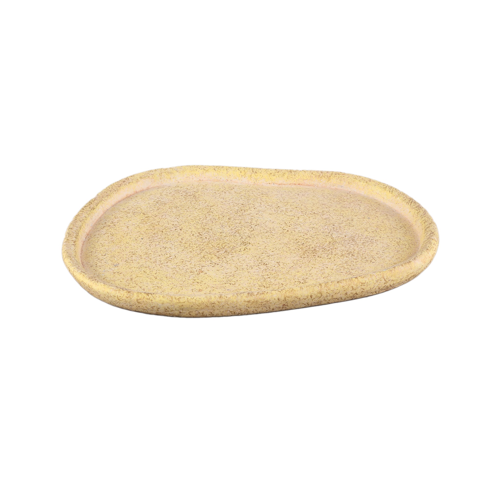 Killeen Yellow organic shaped cement plate L