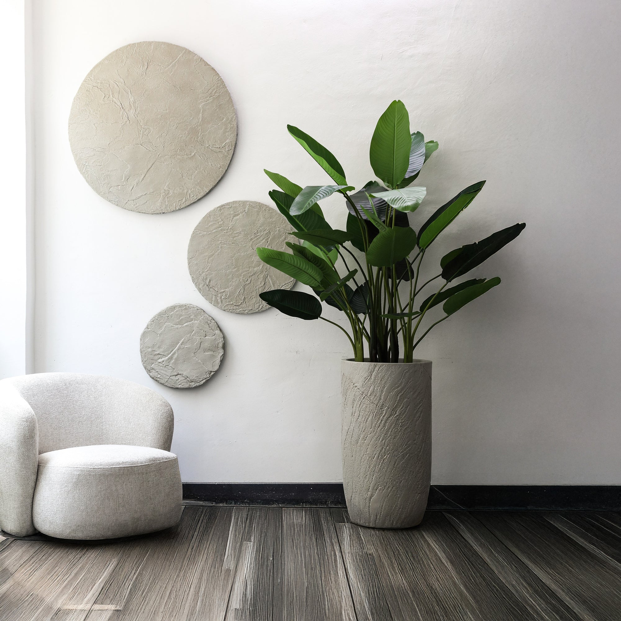 Jaslena Beige fiber cement wall panel round rock L
