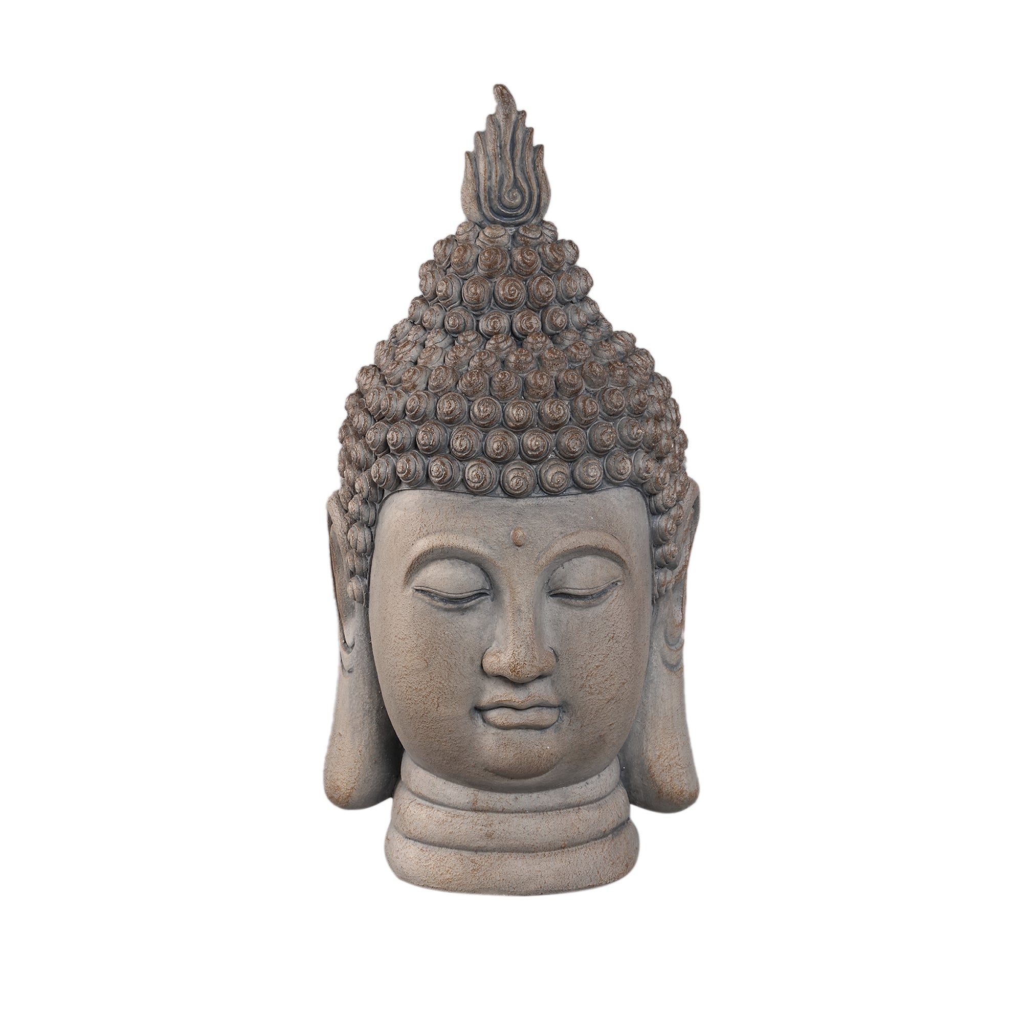 Taneya Taupe fiber cement buddha head statue S