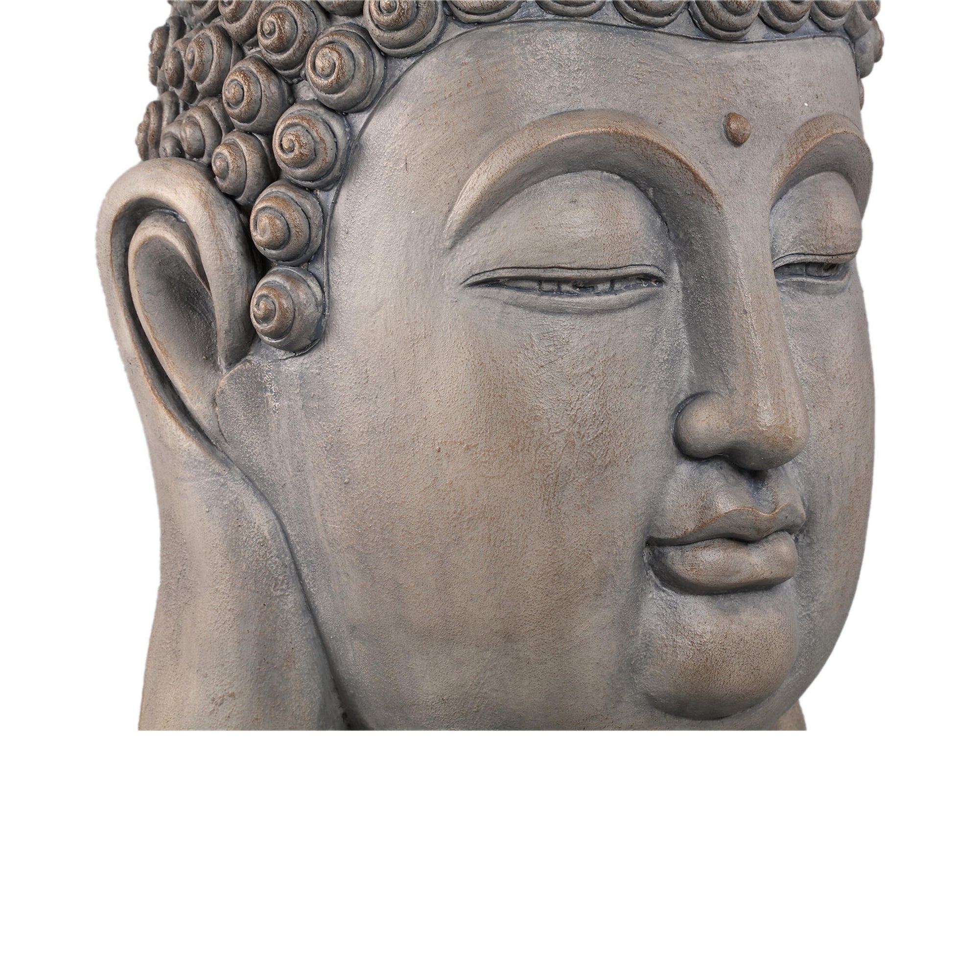 Taneya Taupe fiber cement buddha head statue S