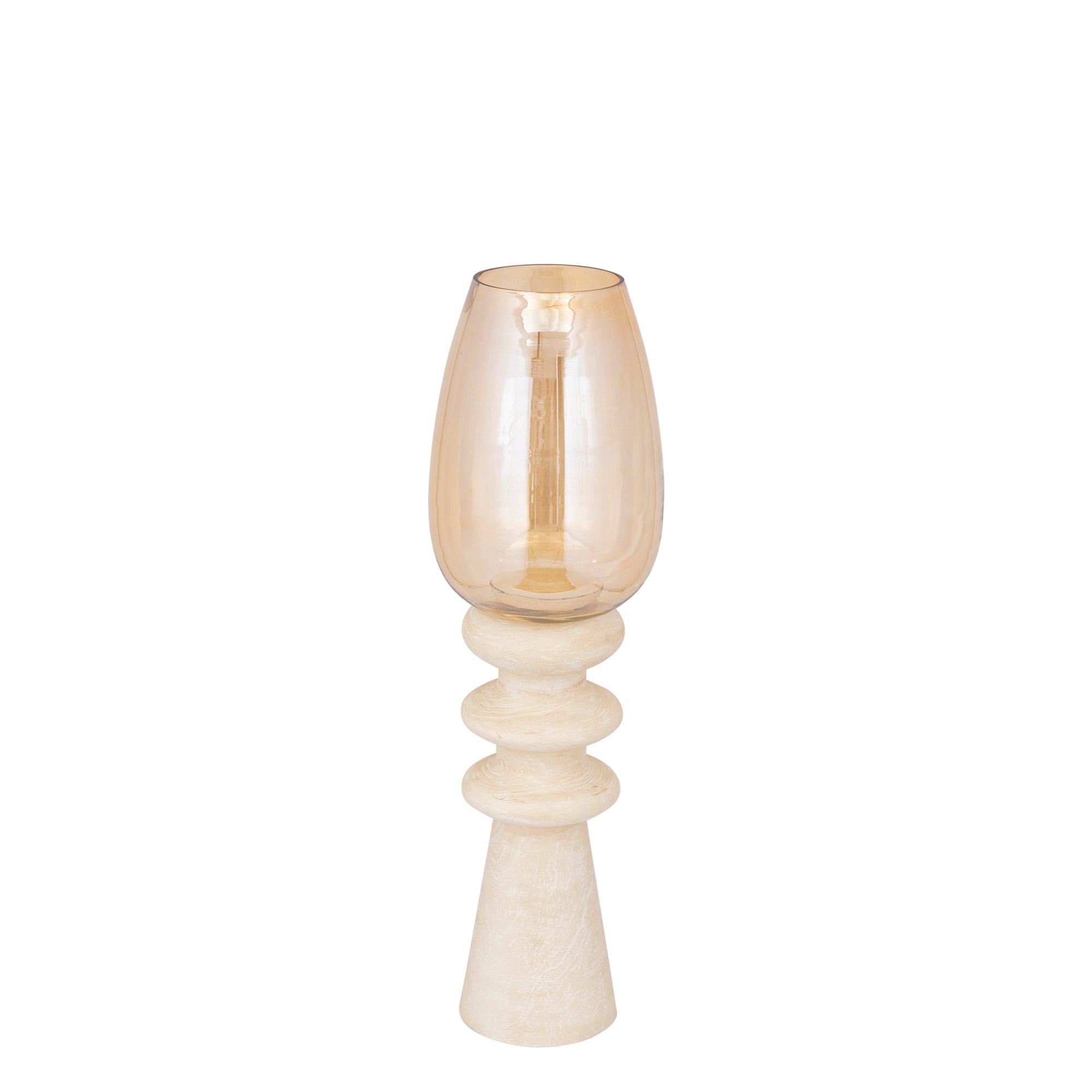 Omya Bougeoirs en bois de manguier - Crème