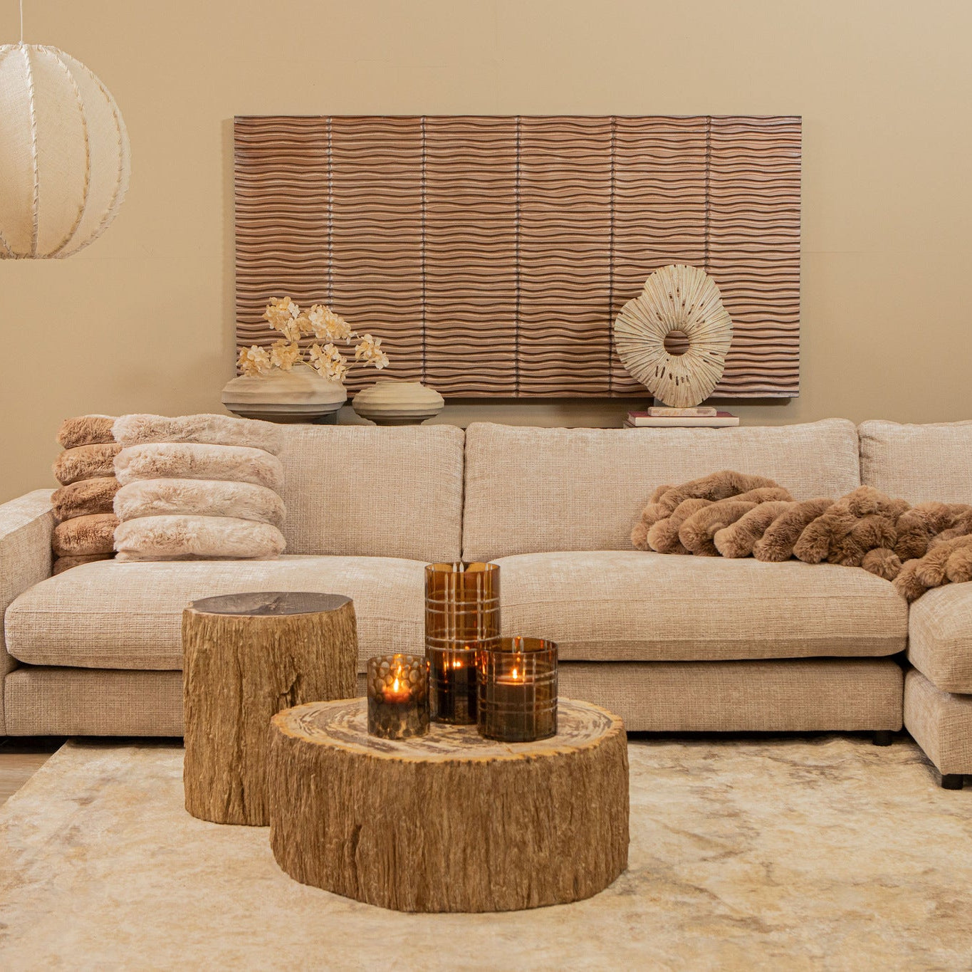 Taly Natural petrified coffeetable fiberglass S - Photo 8