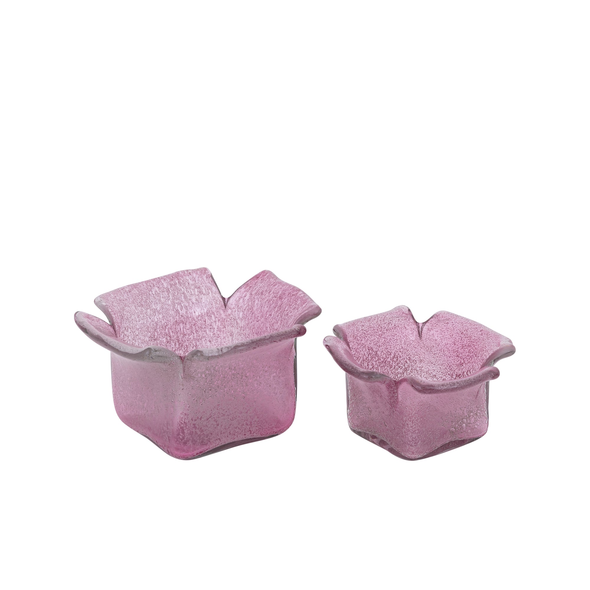 Aliah Photophores en verre - Rose