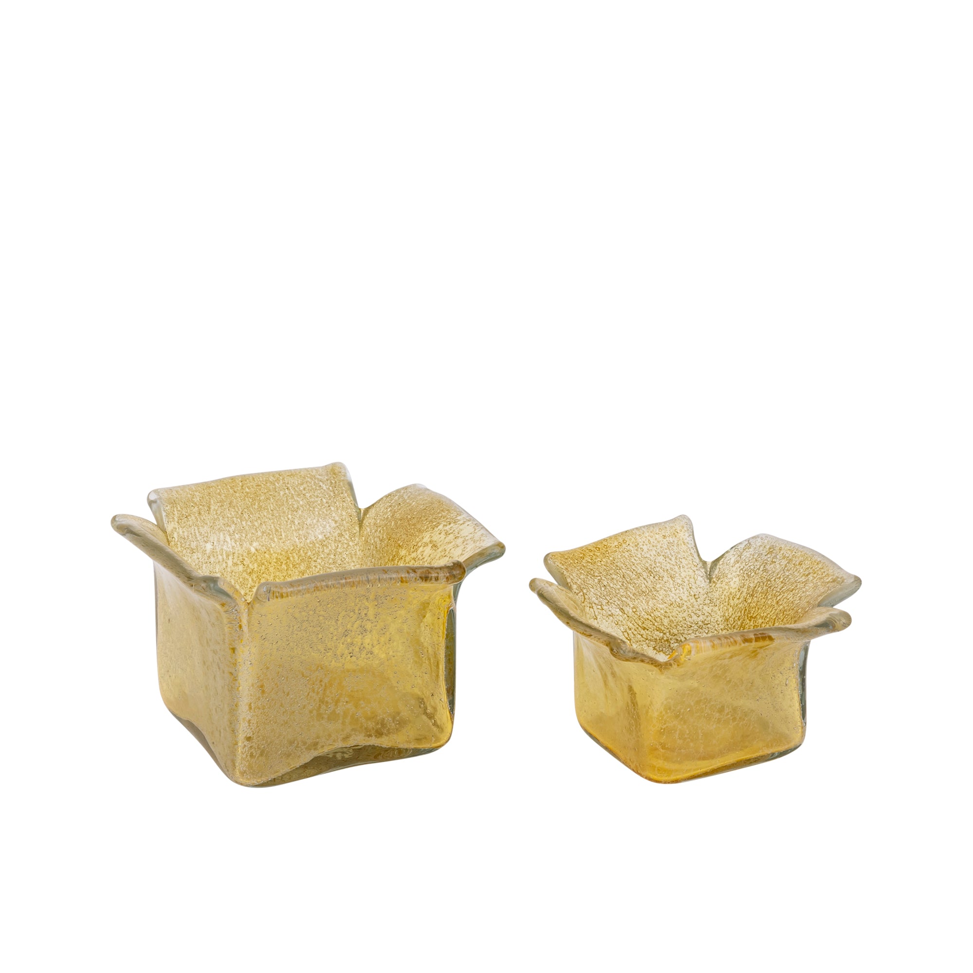 Aliah Photophores en verre - Jaune